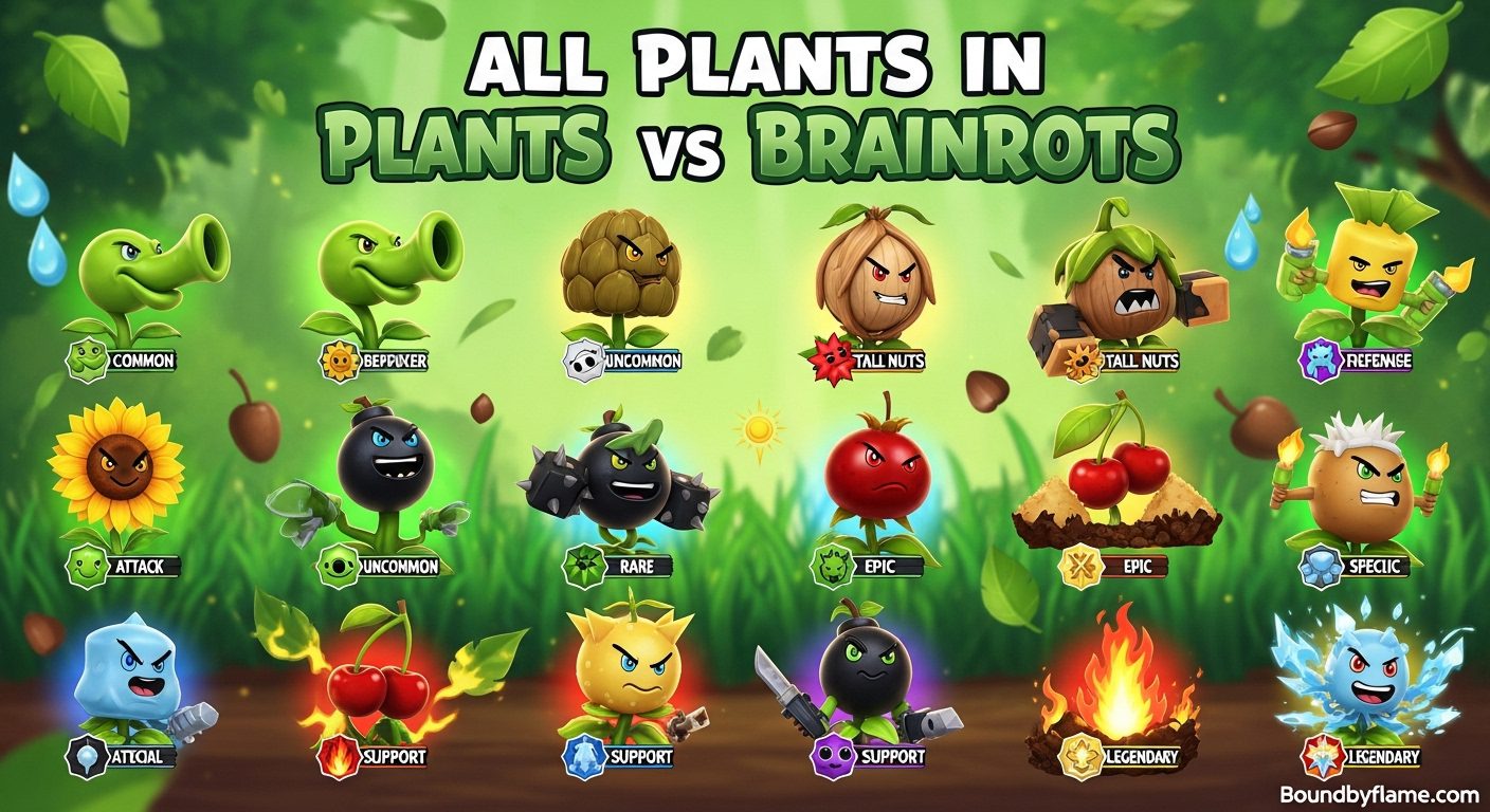 All Plants in Plants vs Brainrots
