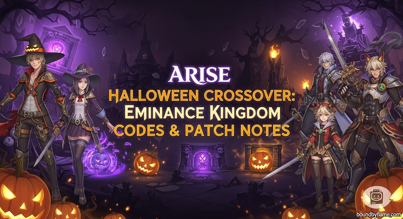 Arise Halloween Crossover Eminance Kingdom Codes & Patch Notes