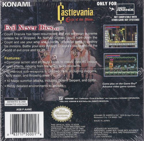 Castlevania: Circle of the Moon - (GBA) Game Boy Advance [Pre-Owned] - Customer Photo 1