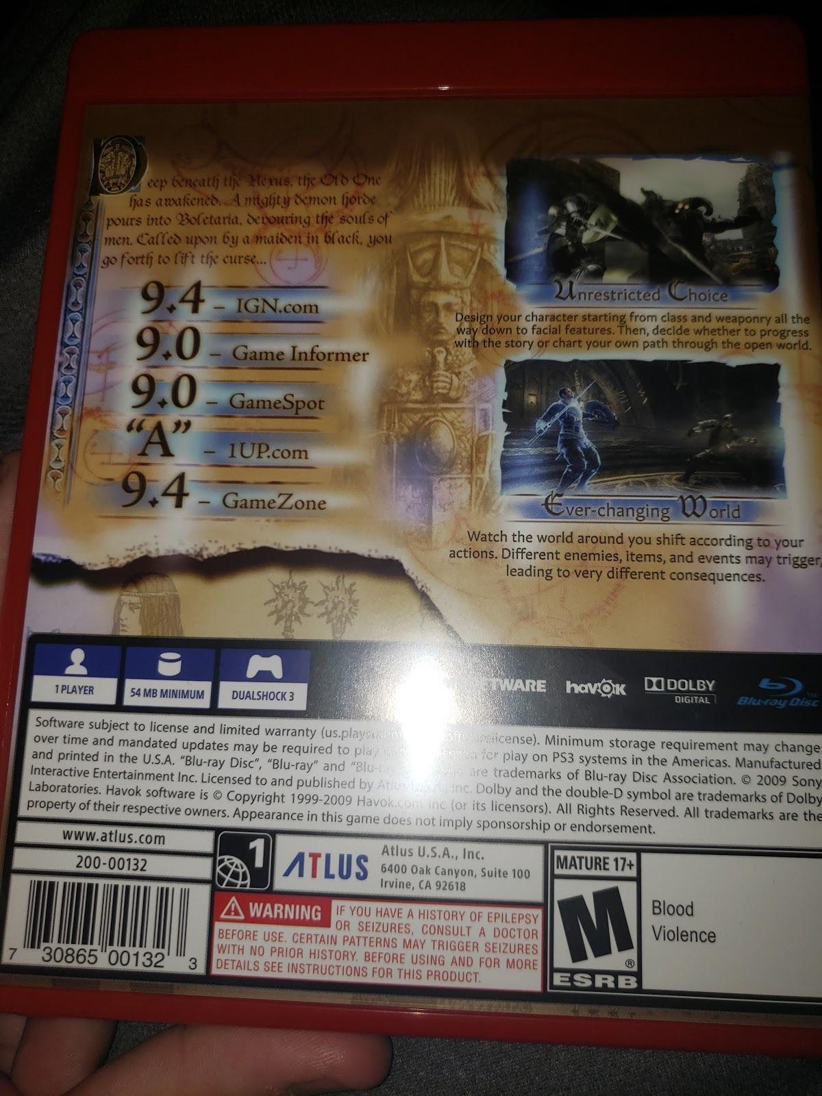 Demon's Souls (Greatest Hits) - PlayStation 3 - Customer Photo 1