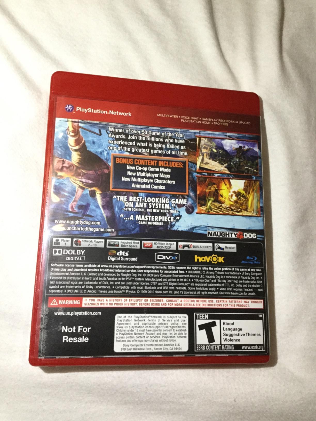 UNCHARTED 2: Among Thieves - Game of The Year Edition - Playstation 3 - Customer Photo 1