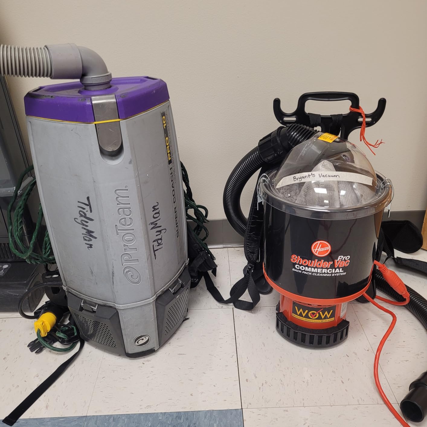 Hoover Commercial Shoulder Vac Pro Backpack Bagged Vacuum Cleaner, with HEPA Media Filter, Lightweight with Extra Long Cord, Chiropractic Design, for Carpet and Hard Floors, C2401, Black Customer Review Hoover Commercial Shoulder Vac Pro Backpack Bagged Vacuum Cleaner, with HEPA Media Filter, Lightweight with Extra Long Cord, Chiropractic Design, for Carpet and Hard Floors, C2401, Black - Customer Photo 4