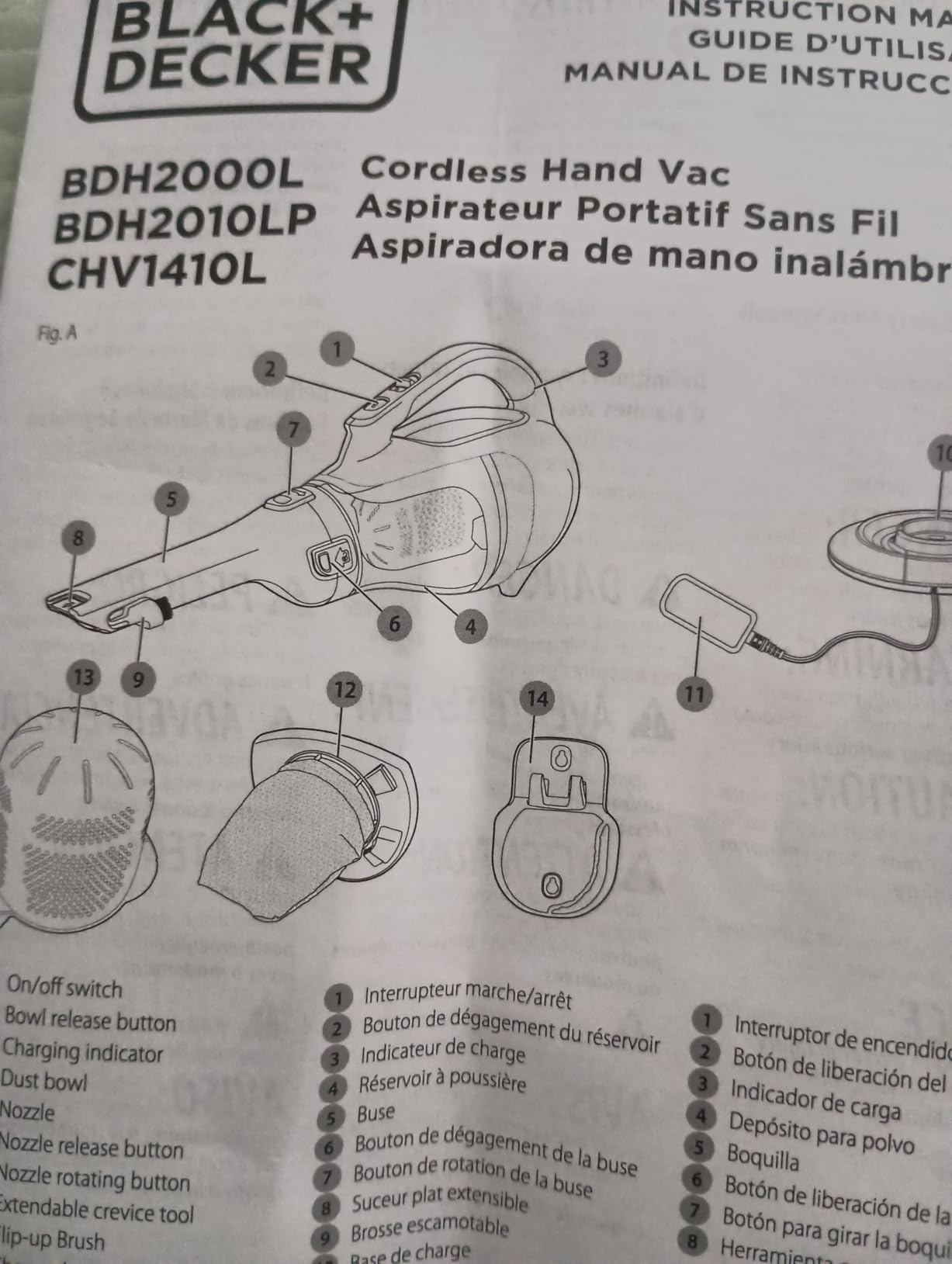 BLACK+DECKER dustbuster AdvancedClean Cordless Handheld Vacuum, Compact Home and Car Vacuum with Crevice Tool (CHV1410L) - Customer Photo 3