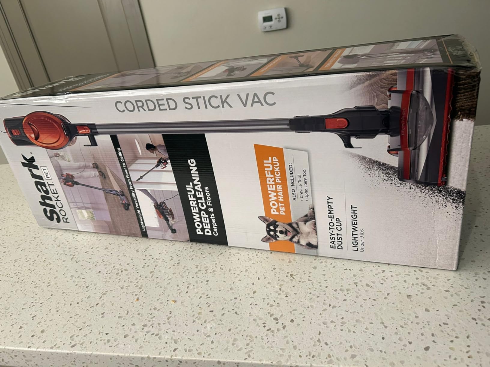 Shark Rocket Ultra-Light Corded Bagless Vacuum for Carpet and Hard Floor Cleaning with Swivel Steering (HV301), Gray/Orange - Customer Photo 5