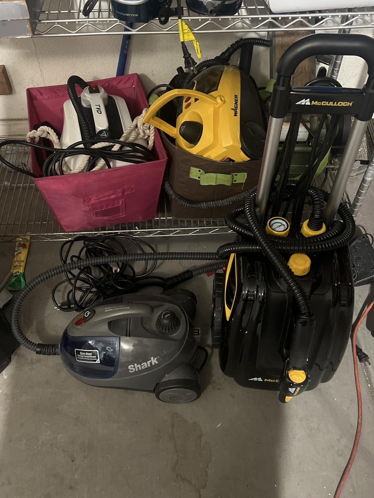 McCulloch MC1385 Deluxe Canister Steam Cleaner, 2-Hour Runtime, Chemical-Free, 23 Accessories: Mop Head, Brushes & More - Built for Home, Tile, Carpet, Furniture, & Personal Car Detailing - Customer Photo 3