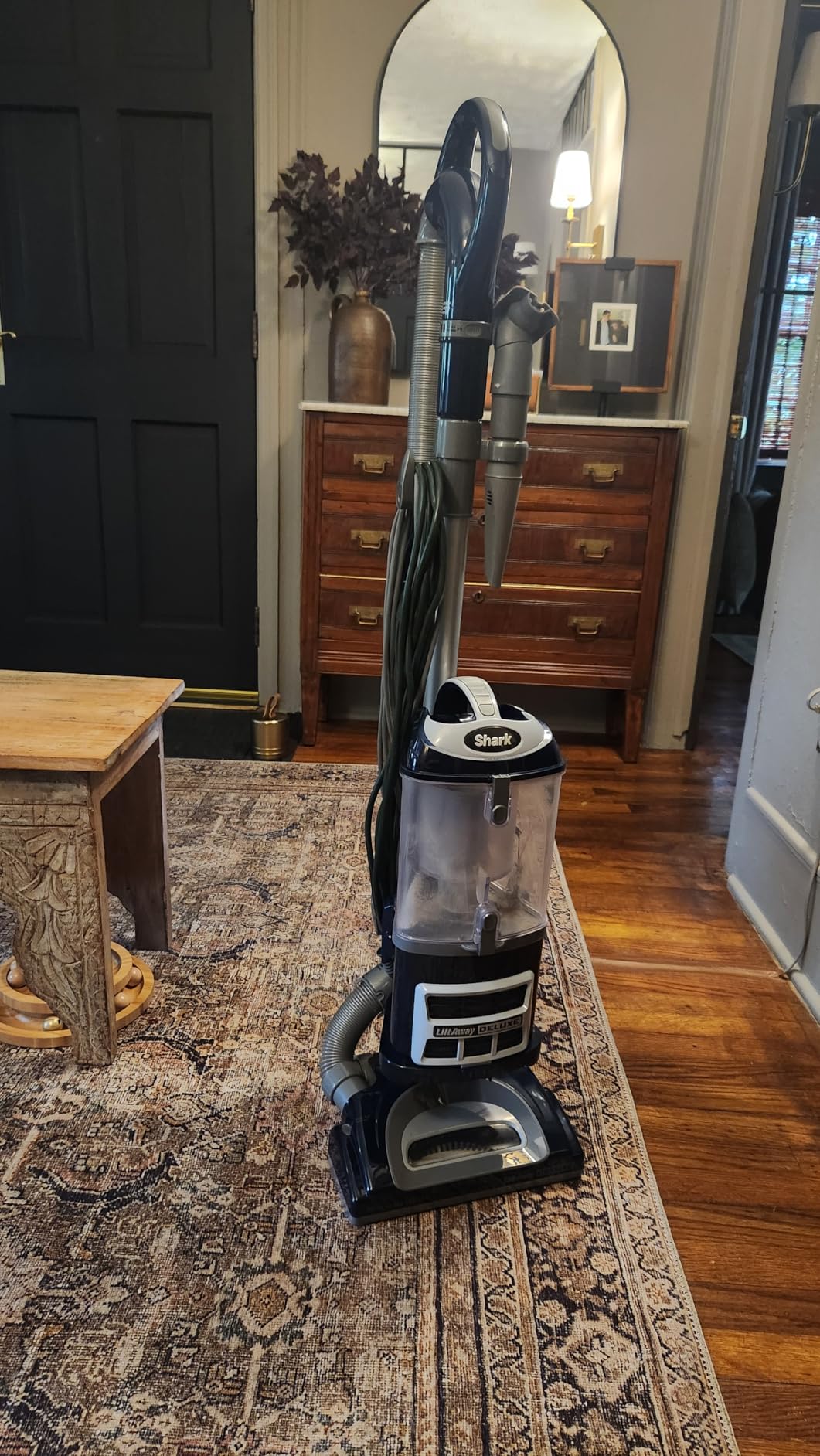 Shark Upright Vacuum, Navigator Lift-Away Deluxe with Large Dust Cup Capacity, HEPA Filter, Swivel Steering, Upholstery Tool & Crevice Tool, Blue, NV360 - Customer Photo 3