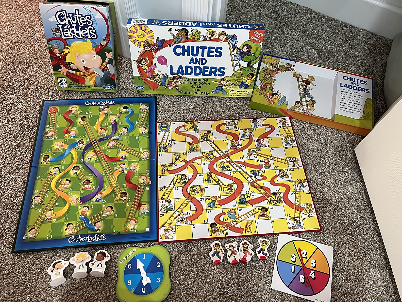 Classic Chutes And Ladders with 1970's Artwork by Winning Moves Games USA for Children Ages 3 and Up, Preschool Games for 2-4 players (1195) Customer Review Classic Chutes And Ladders with 1970's Artwork by Winning Moves Games USA for Children Ages 3 and Up, Preschool Games for 2-4 players (1195) - Customer Photo 1
