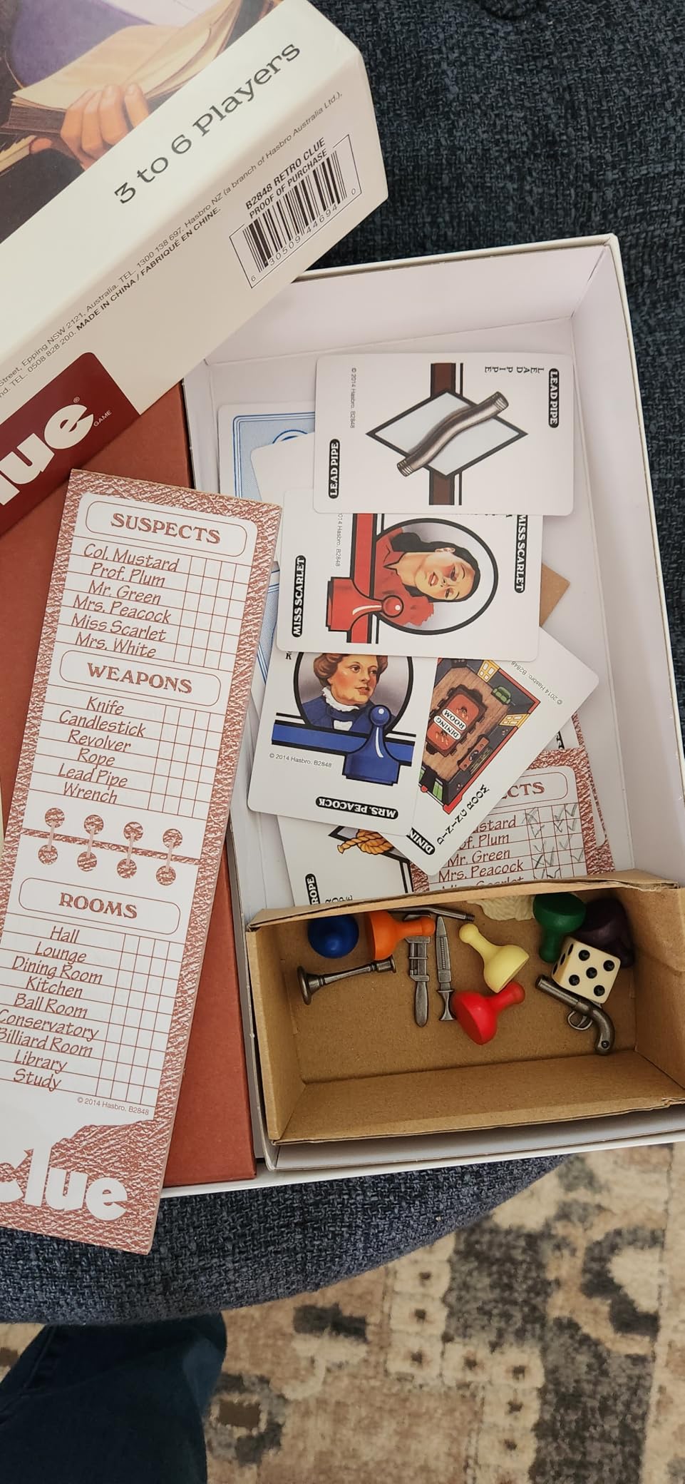 Hasbro Gaming Retro Series Clue 1986 Edition Board Game, Classic Mystery Game for Kids, Family Board Games for 3-6 Players, Ages 8+ (Amazon Exclusive) Customer Review Hasbro Gaming Retro Series Clue 1986 Edition Board Game, Classic Mystery Game for Kids, Family Board Games for 3-6 Players, Ages 8+ (Amazon Exclusive) - Customer Photo 2