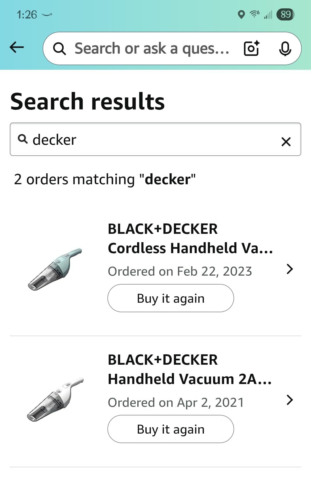 BLACK+DECKER Cordless Lithium Handheld Power Vacuum with Wall Mount Base and Charger, White (HNV220BCZ10FF) - Customer Photo 1