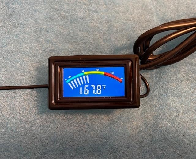 Digital Thermometer Temperature Meter Gauge Waterproof Sensor Probe Aquarium Car PC case Incubator Temp Meter 4 Pin Power Supply Celsius/Fahrenheit LCD Display - Customer Photo 2
