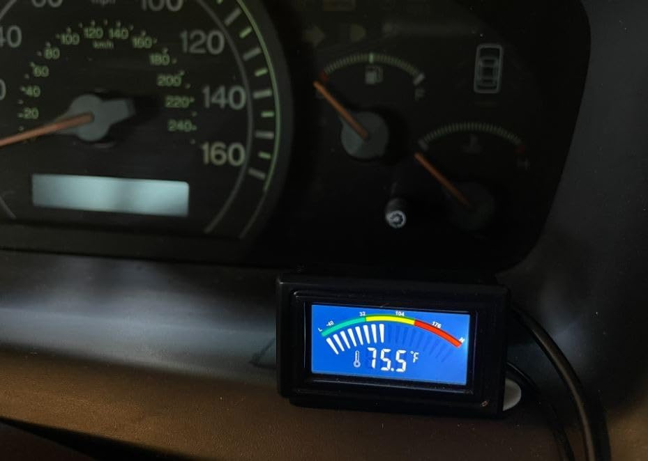 KEYNICE Digital Thermometer, Aquarium Thermometer, Digital Temperature Gauge, Temperature Monitor with Sensor, USB Power Supply, ℉ and ℃ Switchable, LCD Display, USB Thermometer Indoor Outdoor - Customer Photo 1