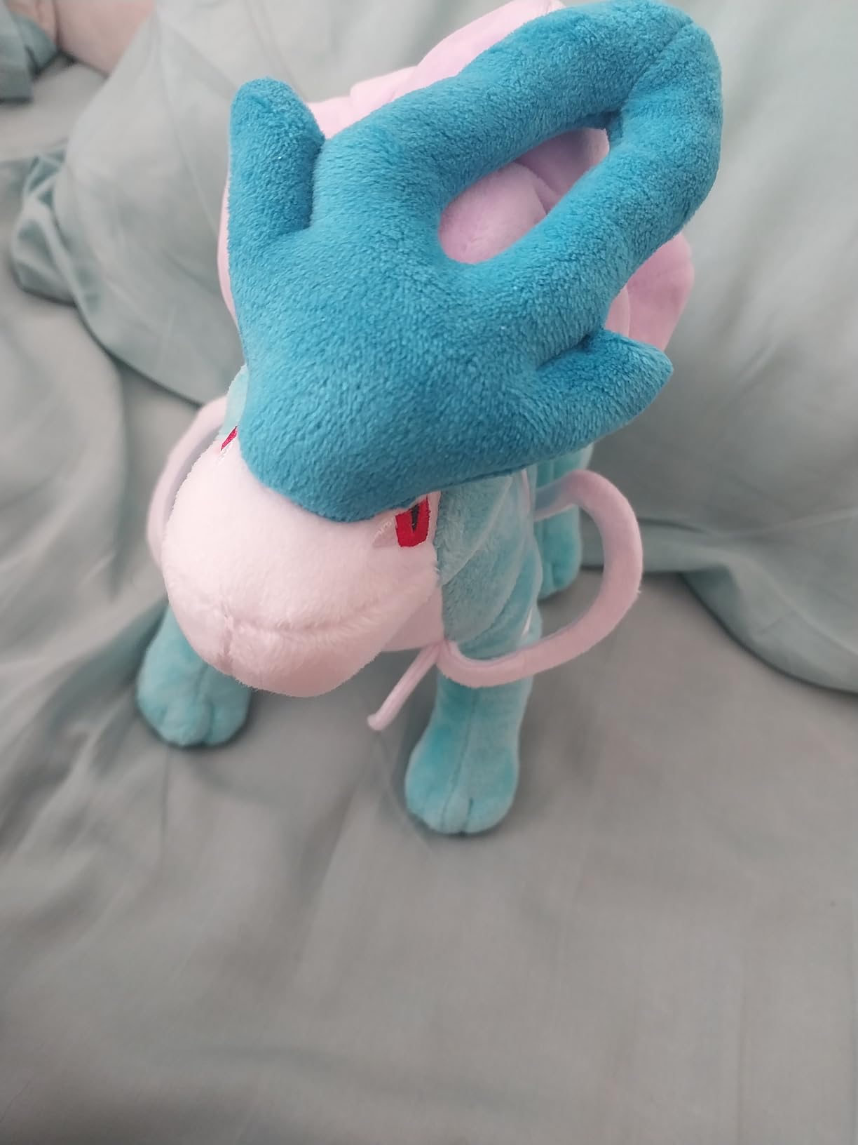 Sanei Pokemon All Star Series - PP64 - Suicune Stuffed Plush, Blue, Purple, 8.5