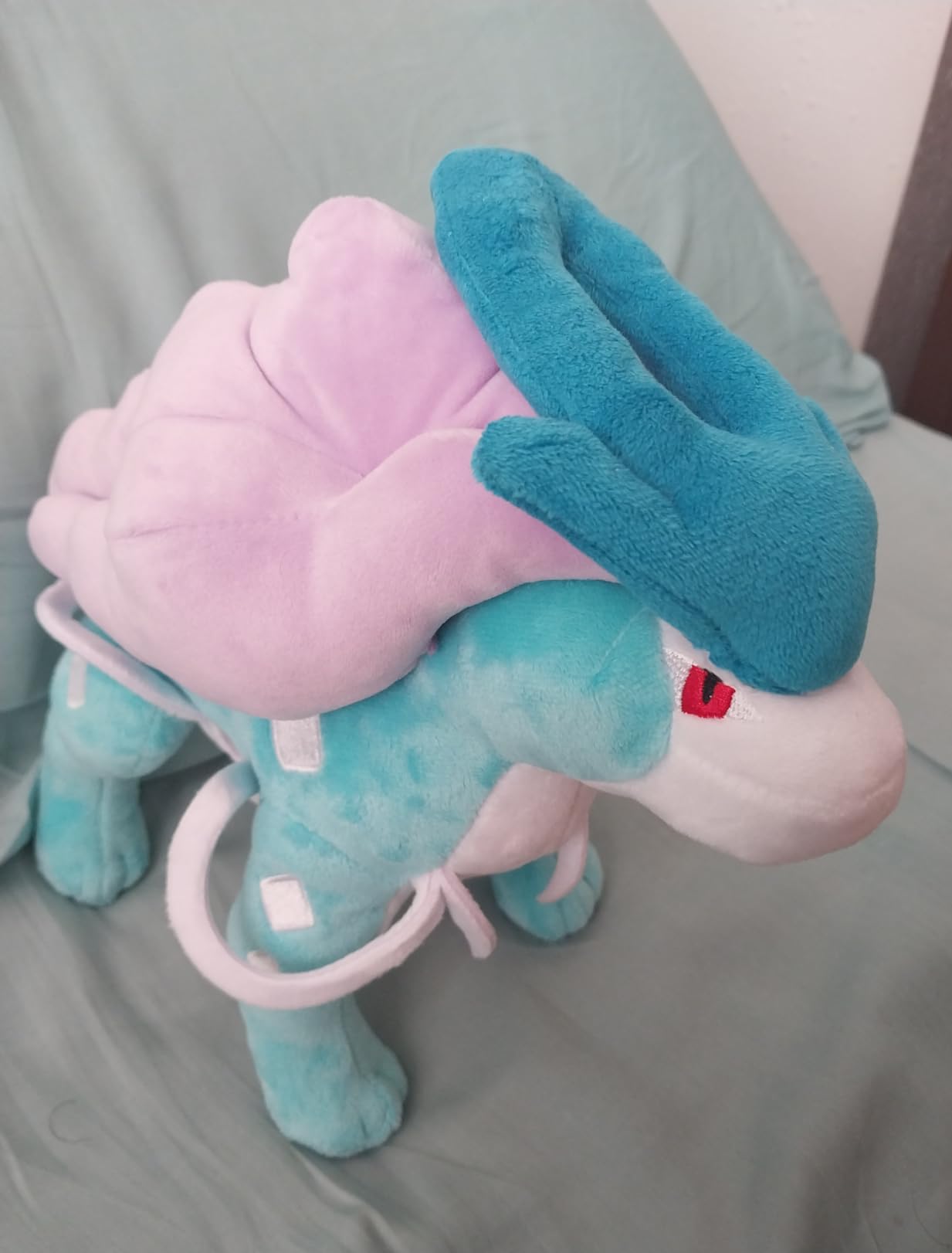 Sanei Pokemon All Star Series - PP64 - Suicune Stuffed Plush, Blue, Purple, 8.5