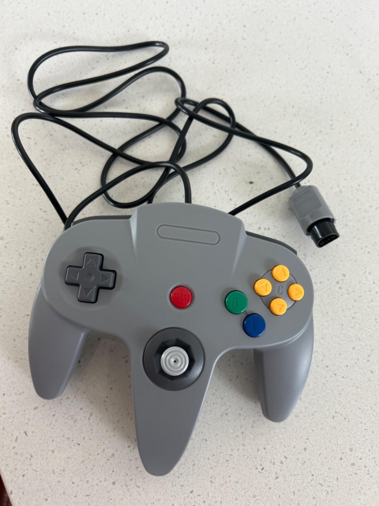 KIWITATA Classic N64 Controller, Retro N64 Wired Remote Joystick Gamepad Controller Compatible with N64 Video Game System Console Gray Customer Review KIWITATA Classic N64 Controller, Retro N64 Wired Remote Joystick Gamepad Controller Compatible with N64 Video Game System Console Gray - Customer Photo 1