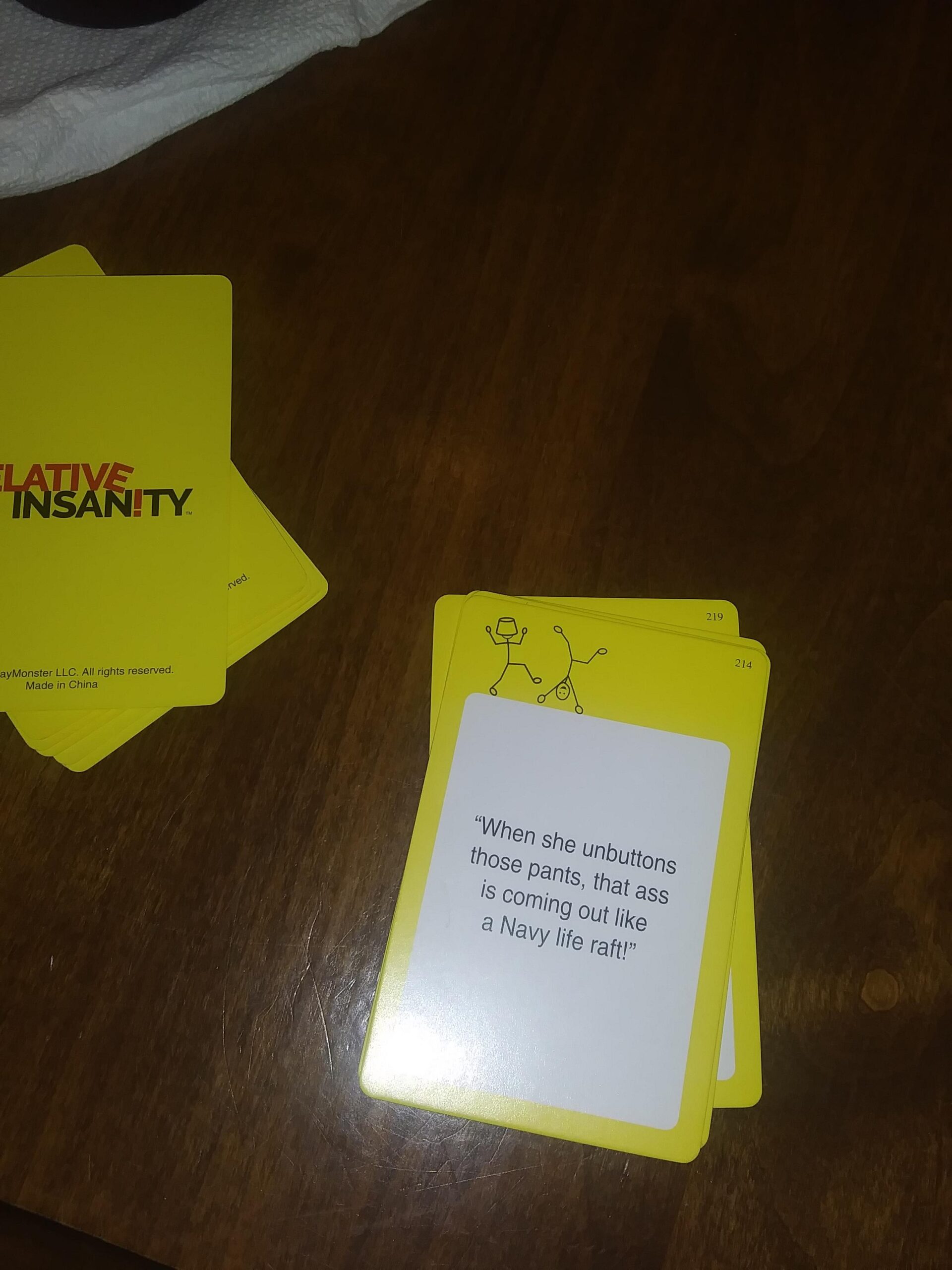 Relative Insanity, Card Games - Family Games Night, Kids Games, Laugh Till You Drop Card Games for Adults, Travel Games, Fun, Kid Games, Designed by Comedian Jeff Foxworthy, Multi-Player, Ages 14+ - Customer Photo 2