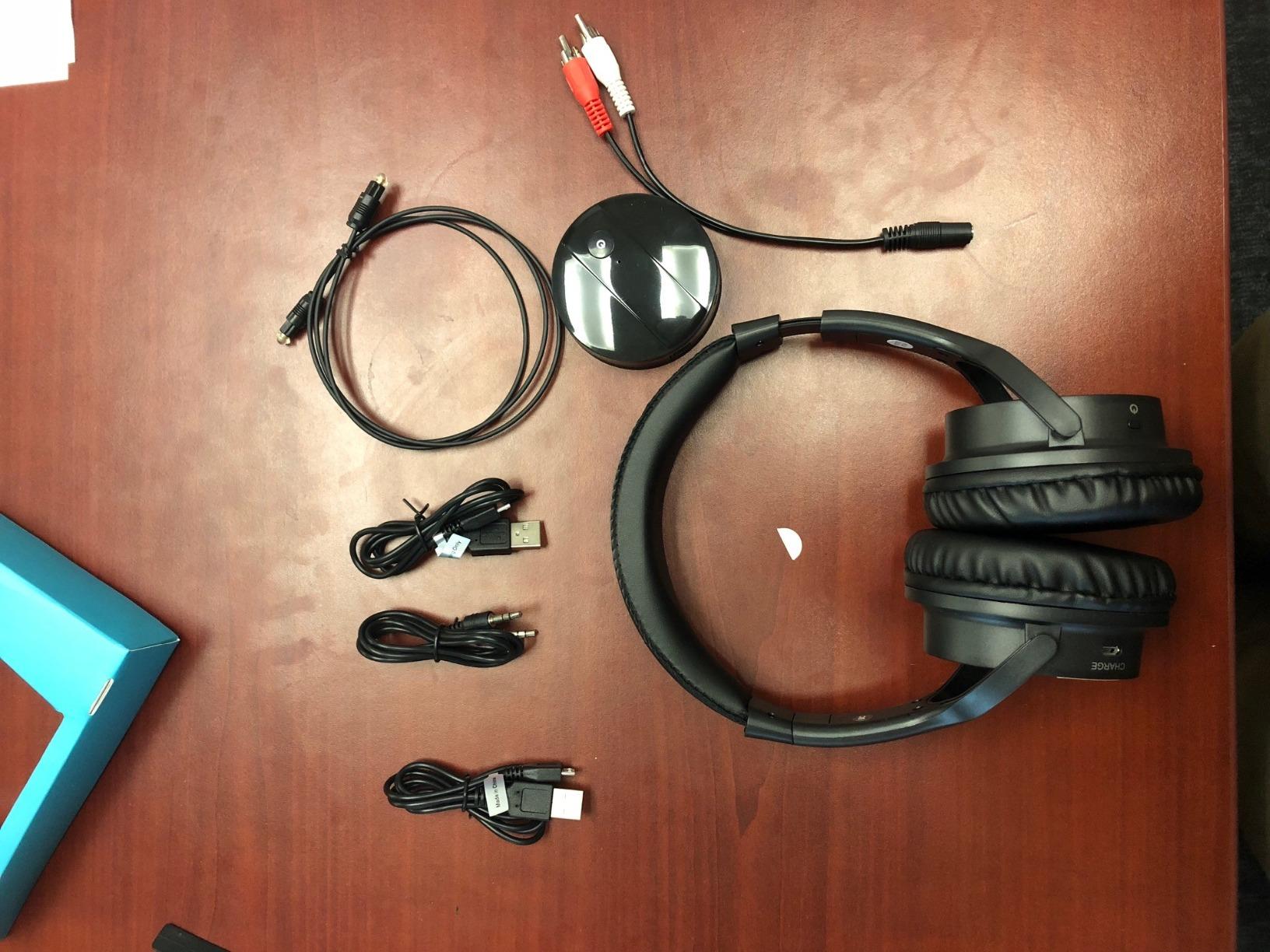 Own Zone by Sharper Image Over Ear TV Headphones, Wireless & Rechargeable, Compatible with TV, AUX, RCA, and Optimal Connections Transmits up to 100ft Range Customer Review Own Zone by Sharper Image Over Ear TV Headphones, Wireless & Rechargeable, Compatible with TV, AUX, RCA, and Optimal Connections Transmits up to 100ft Range - Customer Photo 1