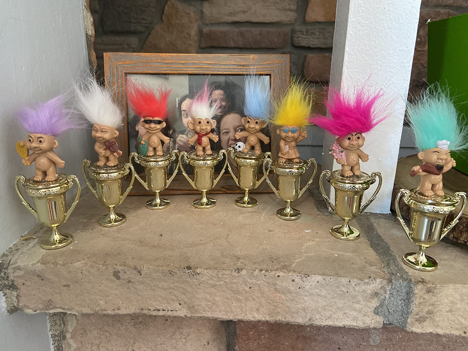 8PCS Troll Dolls, 80s' PVC Vintage Troll Doll Action Figures Chromatic Adorable for Collections, School Project, Arts and Crafts, Party Favors - Customer Photo 1