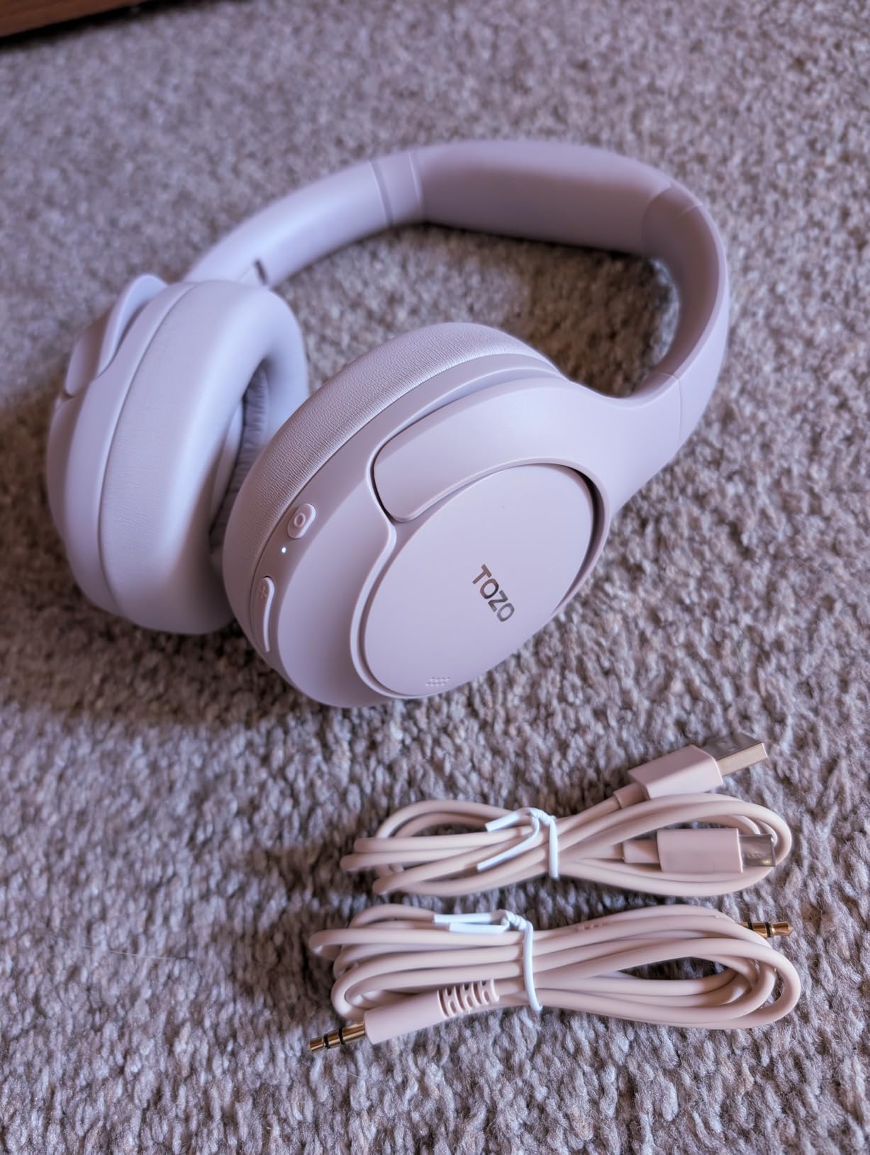 TOZO HT2 Hybrid Active Noise Cancelling Headphones, Wireless Over Ear Bluetooth Headset, 60H Playtime, Hi-Res Audio Custom EQ via App Deep Bass Comfort Fit Ear Cups, for Home Office Travel Black - Customer Photo 1