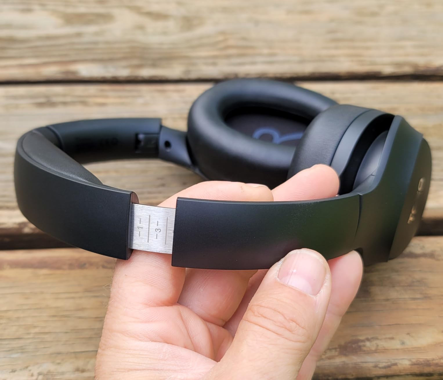 TOZO HT2 Hybrid Active Noise Cancelling Headphones, Wireless Over Ear Bluetooth Headset, 60H Playtime, Hi-Res Audio Custom EQ via App Deep Bass Comfort Fit Ear Cups, for Home Office Travel Black - Customer Photo 2