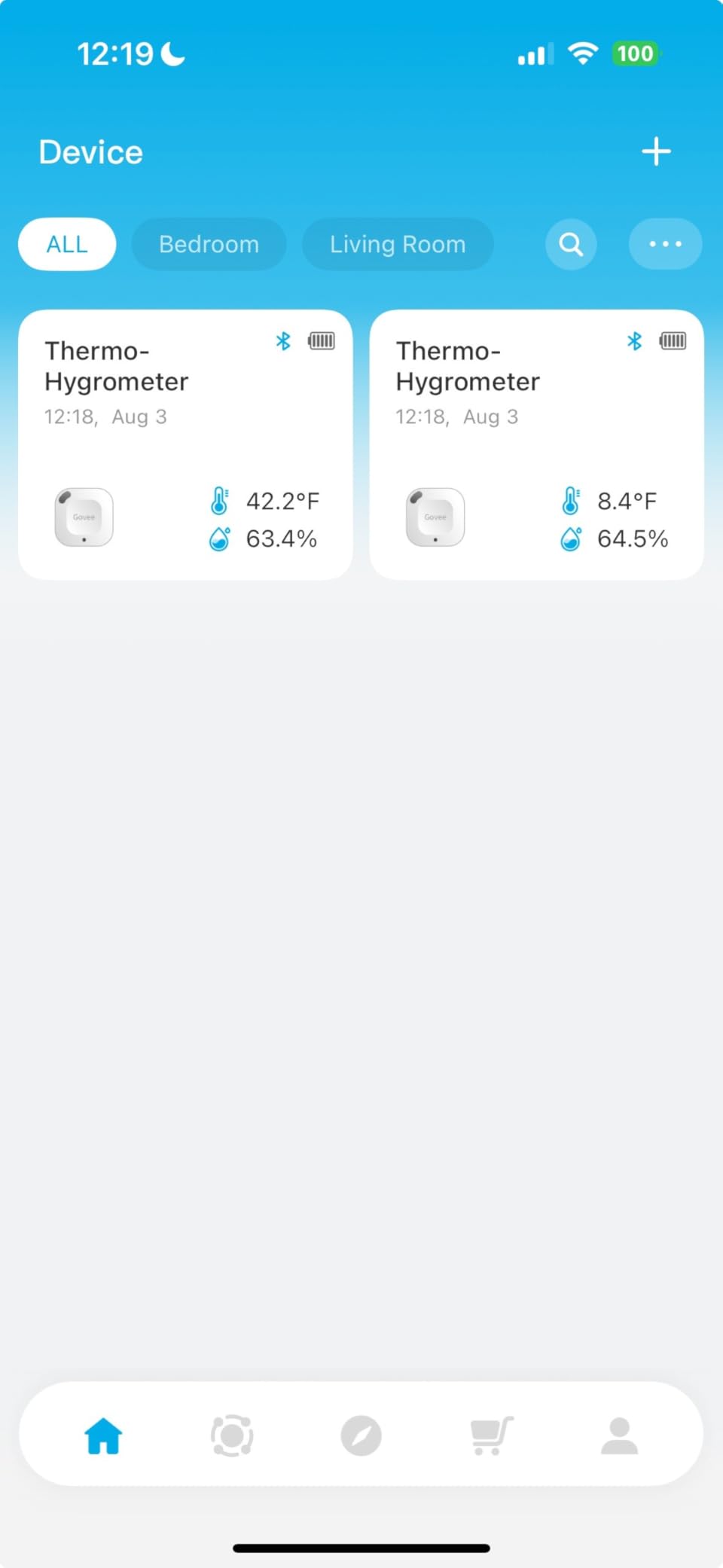 Govee Bluetooth Hygrometer Thermometer, Wireless Thermometer, Mini Humidity Sensor with Notification Alert, Data Storage and Export, 262 Feet Connecting Range - Customer Photo 2