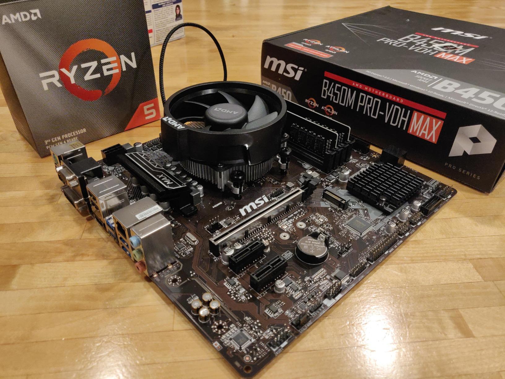 AMD Ryzen 5 3600 6-Core, 12-Thread Unlocked Desktop Processor with Wraith Stealth Cooler - Customer Photo 2