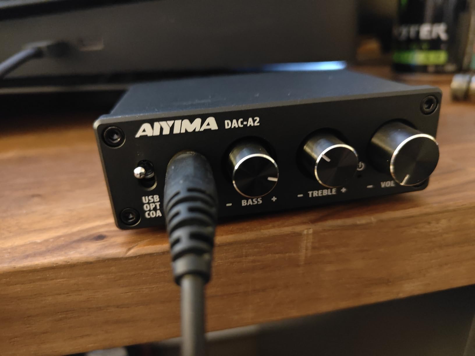 AIYIMA DAC-A2 Headphone Amplifier DAC with Bass Treble Controls PC-USB/Optical/Coaxial Inputs, RCA/3.5mm Headphone Ouput Digital to Analog Desktop Audio Converter DC 5V 24Bit 192kHz - Customer Photo 2
