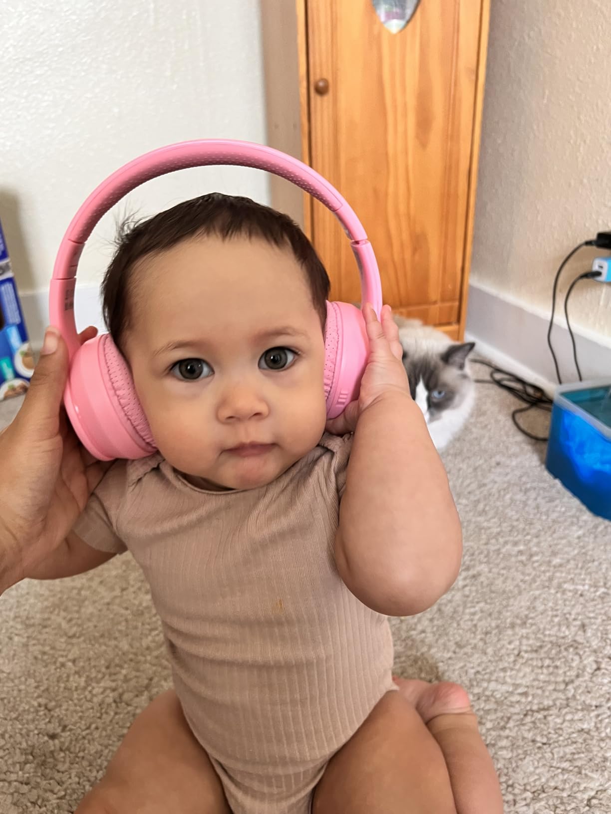 MIDOLA Kids Headphones Bluetooth 5.4 Wireless 68H Play Time Volume Limit 85/94dB Over-Ear Foldable Headset,Type-C Fast Charging,with Wired Aux Mic for Toddler Child Pad Tablet Pink - Customer Photo 1