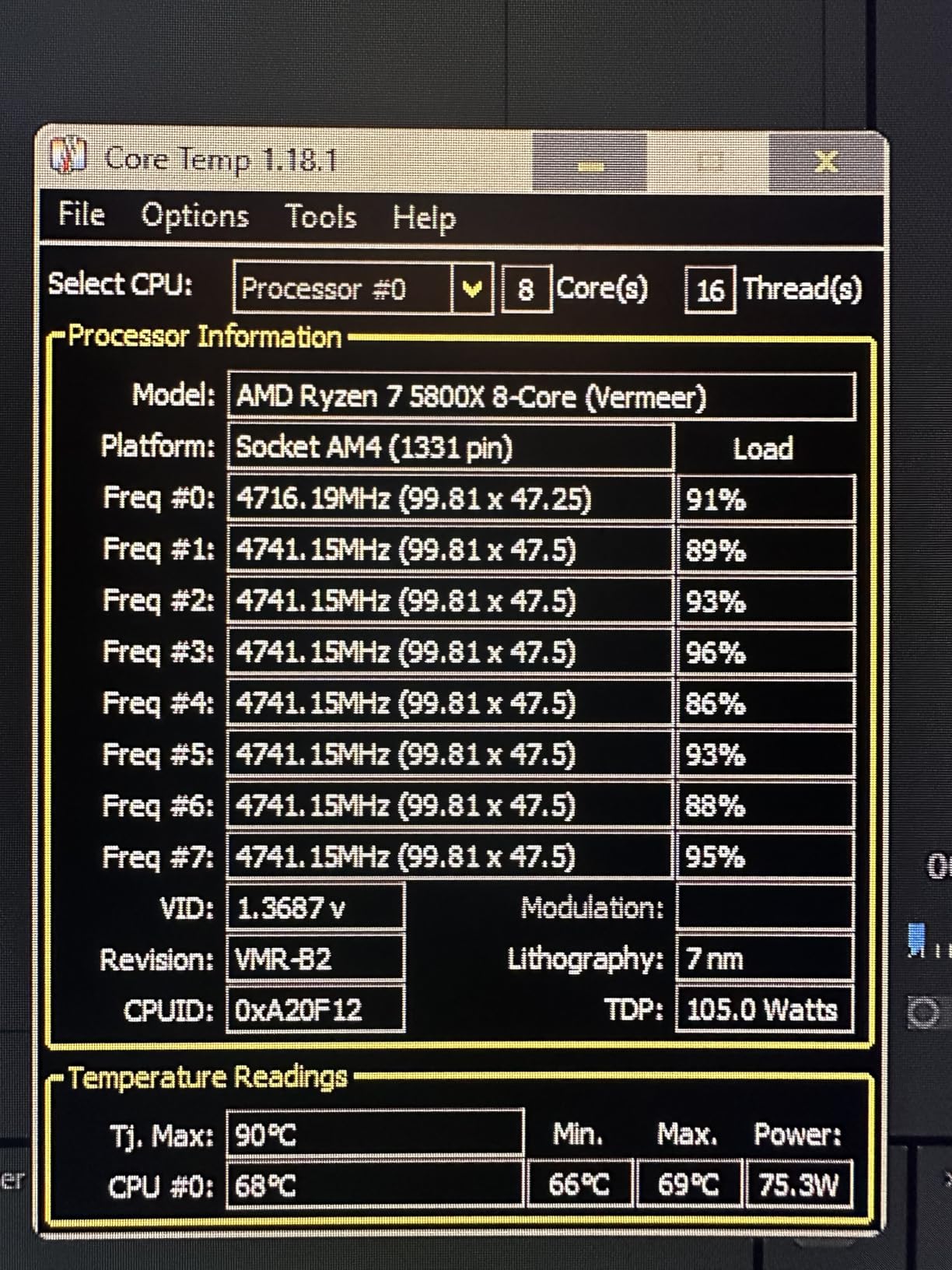 AMD Ryzen 7 5800X 8-core, 16-thread unlocked desktop processor Customer Review AMD Ryzen 7 5800X 8-core, 16-thread unlocked desktop processor - Customer Photo 2