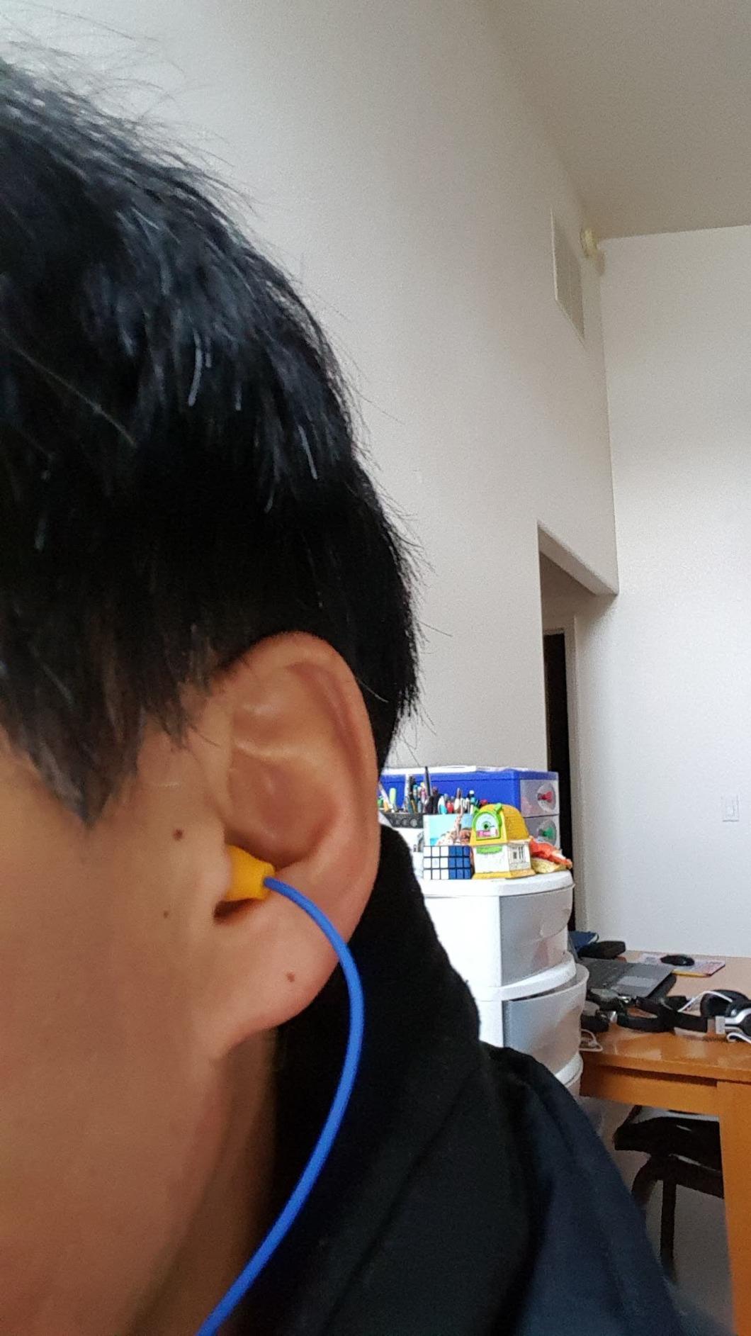 MIPEACE Wired Ear Protection Headphones, Ear Plug Headphones for Work-Safety Work Earbuds for Mowing Construction Industry - Customer Photo 2