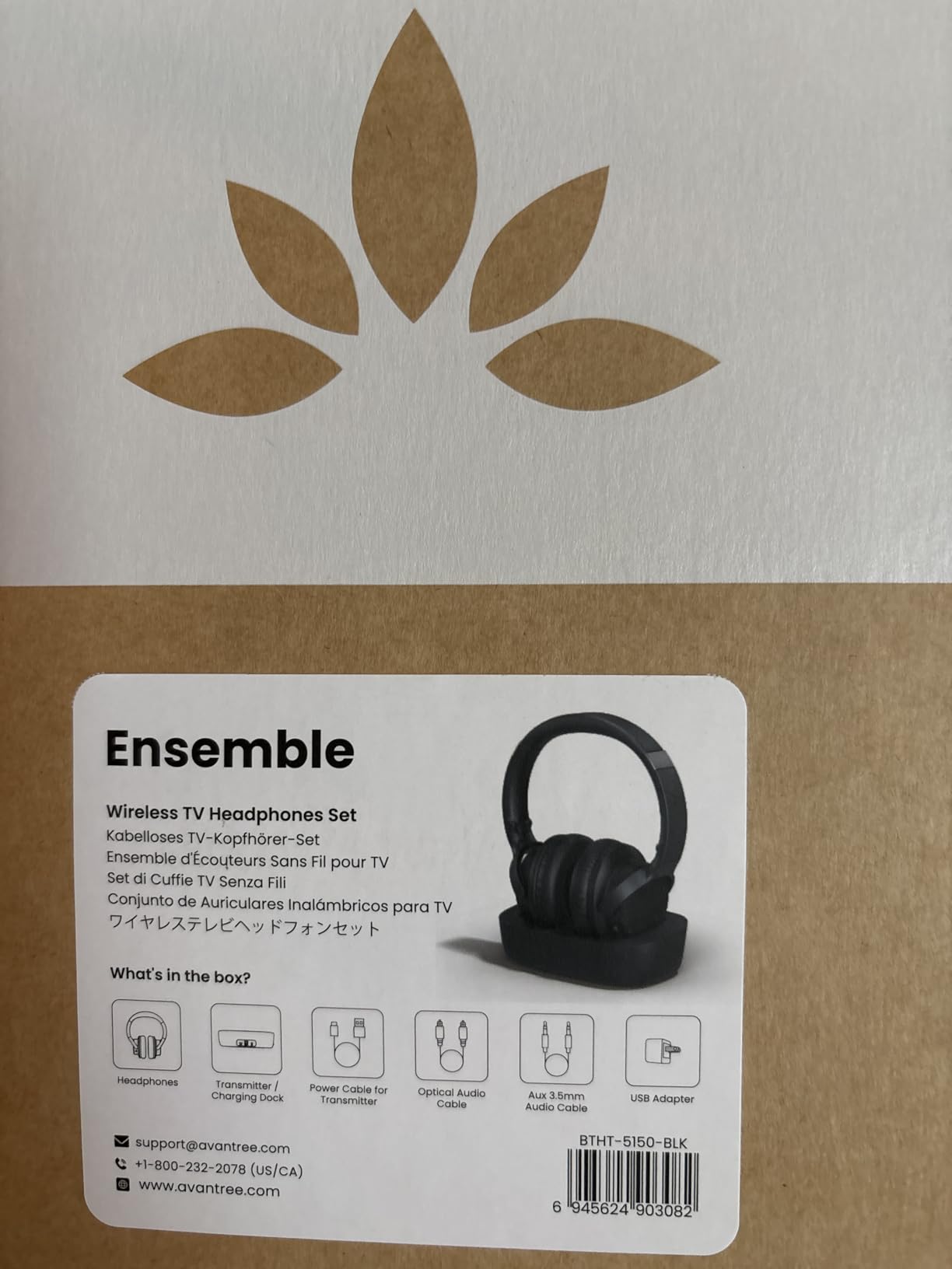 Avantree Ensemble - Wireless Headphones for TV Watching for Seniors with Clear Voice, Easy Setup & Charging Dock, 35H Play Time, Comfortable, Works with Optical, AUX & Bluetooth TVs - Customer Photo 1