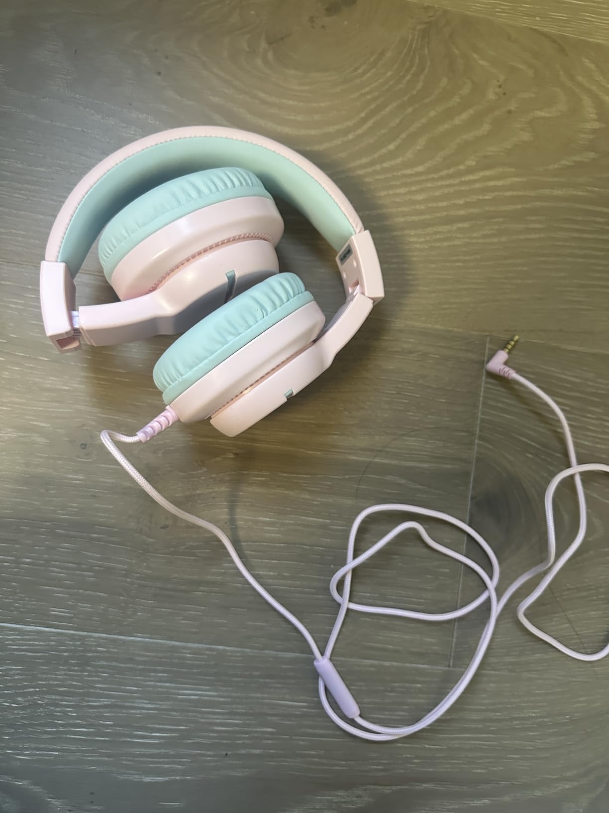 iClever Kids Headphones for School Travel, Safe Volume Limited, HD Mic Stereo Sound Over-Ear Girls Boys Headphones for Kid, FunShare Foldable 3.5mm Wired for iPad Computer, HS19 customer photo 1