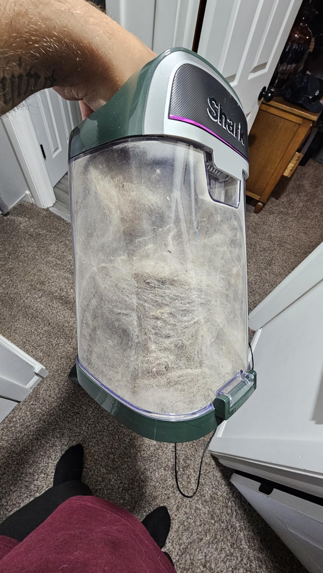 Shark | Upright Vacuum Cleaner for Home | Rotator Lift-Away | No Hair Wrap | HEPA Filter | Lightweight Bagless Vacuum for Pet Hair | LED Headlights For Carpets & Hardwood Floors | Silver | LA502 - Customer Photo 2