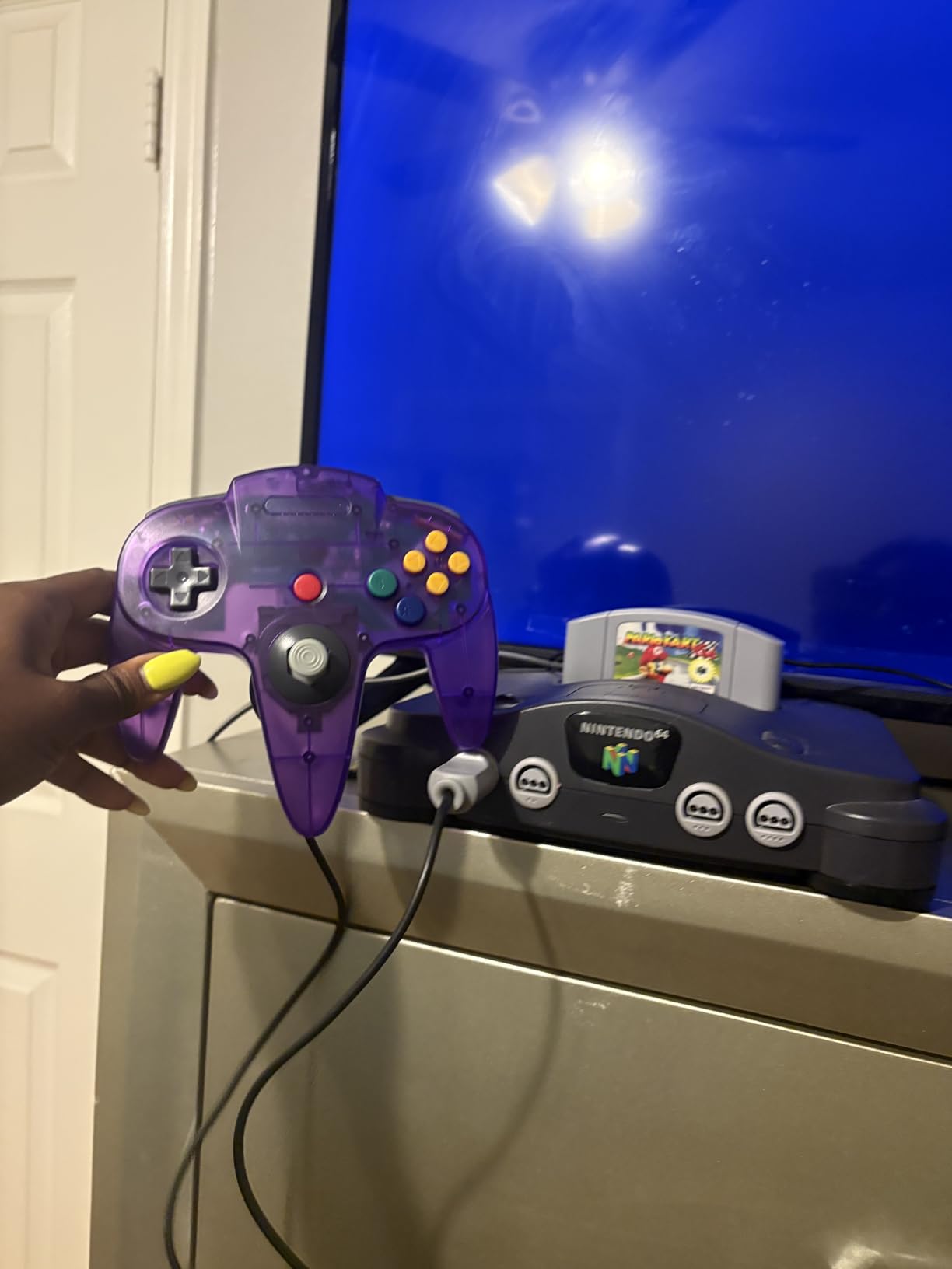ZeroStory Classic N64 Controller, Wired N64 Controller Upgraded Joystick for N64 Video Game Console (Transparent Green and Transparent Purple) Customer Review ZeroStory Classic N64 Controller, Wired N64 Controller Upgraded Joystick for N64 Video Game Console (Transparent Green and Transparent Purple) - Customer Photo 1