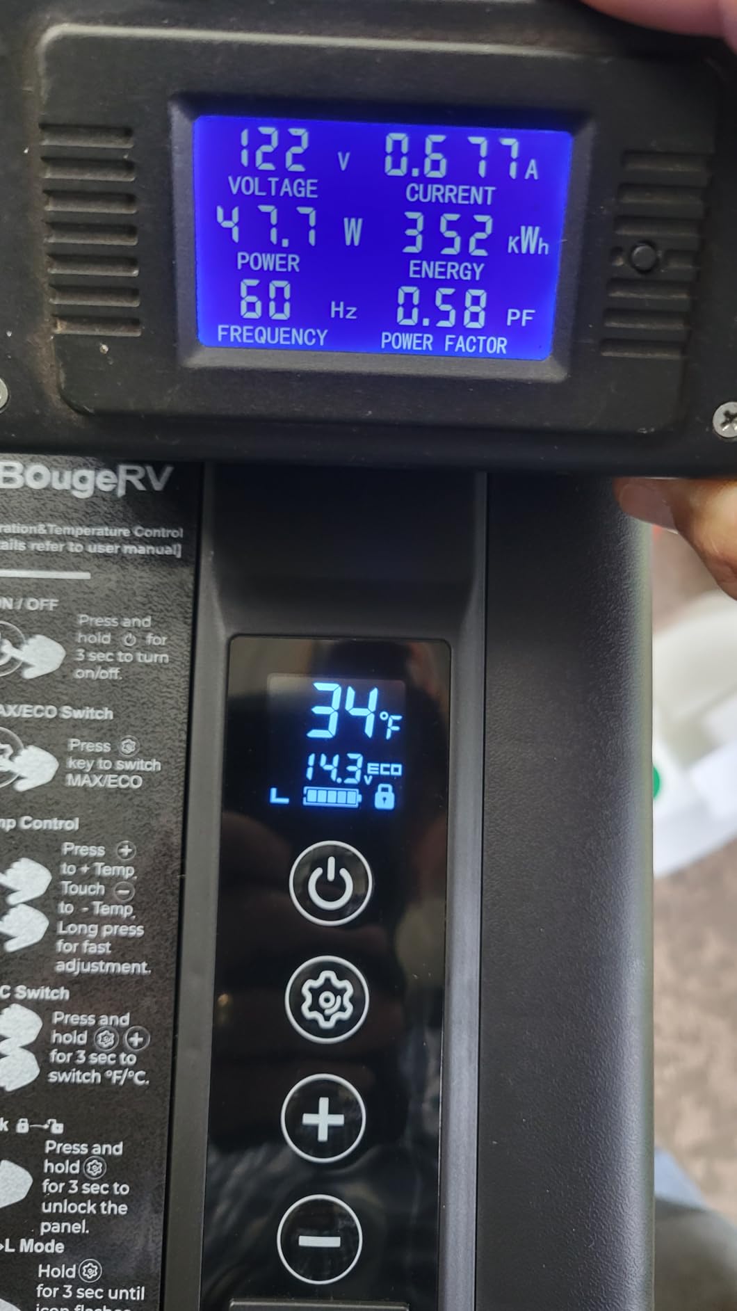 BougeRV 12 Volt Refrigerator 12V Car Fridge 30 Quart Portable Freezer Compressor Cooler -8℉~50℉ Compressor Freezer, 12/24V DC 110~240 Volt AC, for Truck RV SUV - Customer Photo 2