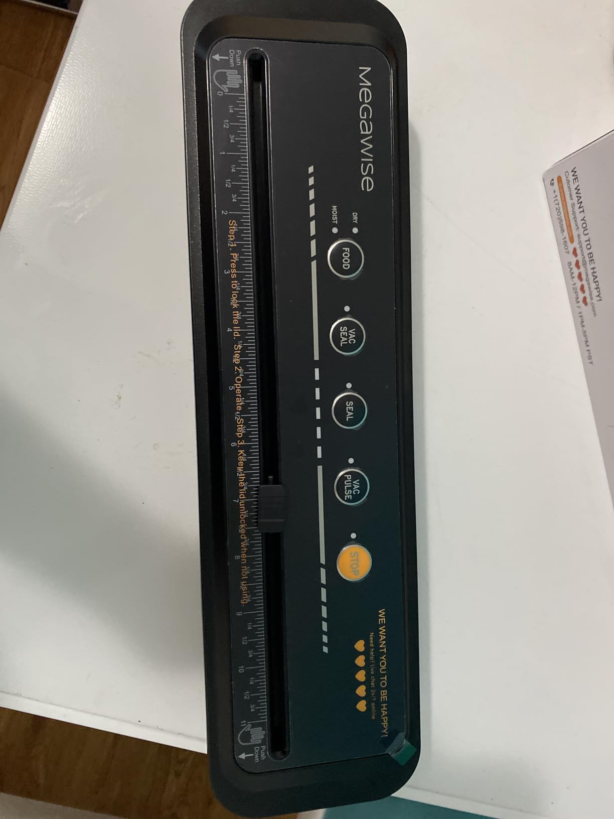 MegaWise Vacuum Sealer Machine | 80kPa Suction Power| Bags and Cutter Included | Compact One-Touch Automatic Food Sealer with External Vacuum System | Dry Moist Fresh Modes for All Saving needs customer photo 2