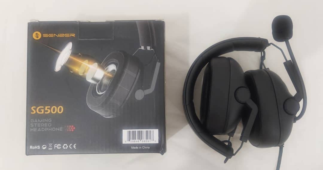 SENZER SG500 Surround Sound Pro Gaming Headset with Noise Cancelling Microphone - Soft Memory Foam Padding - Portable Foldable Headphones for PC, PS4, PS5, Xbox One, Switch - Black - Customer Photo 2