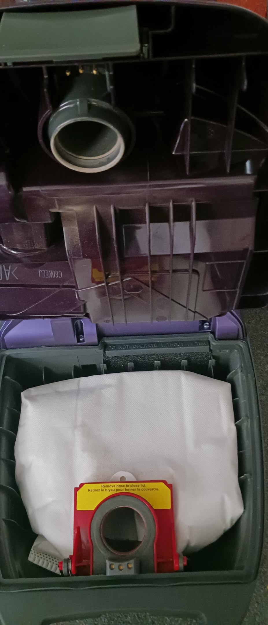 Kenmore 600 Series Pet Friendly Lightweight Bagged Canister Vacuum with Pet PowerMate, Pop-N-Go Brush, 2 Motors, HEPA Filter, Aluminum Telescoping Wand, Retractable Cord and 4 Cleaning Tools, Purple - Customer Photo 1