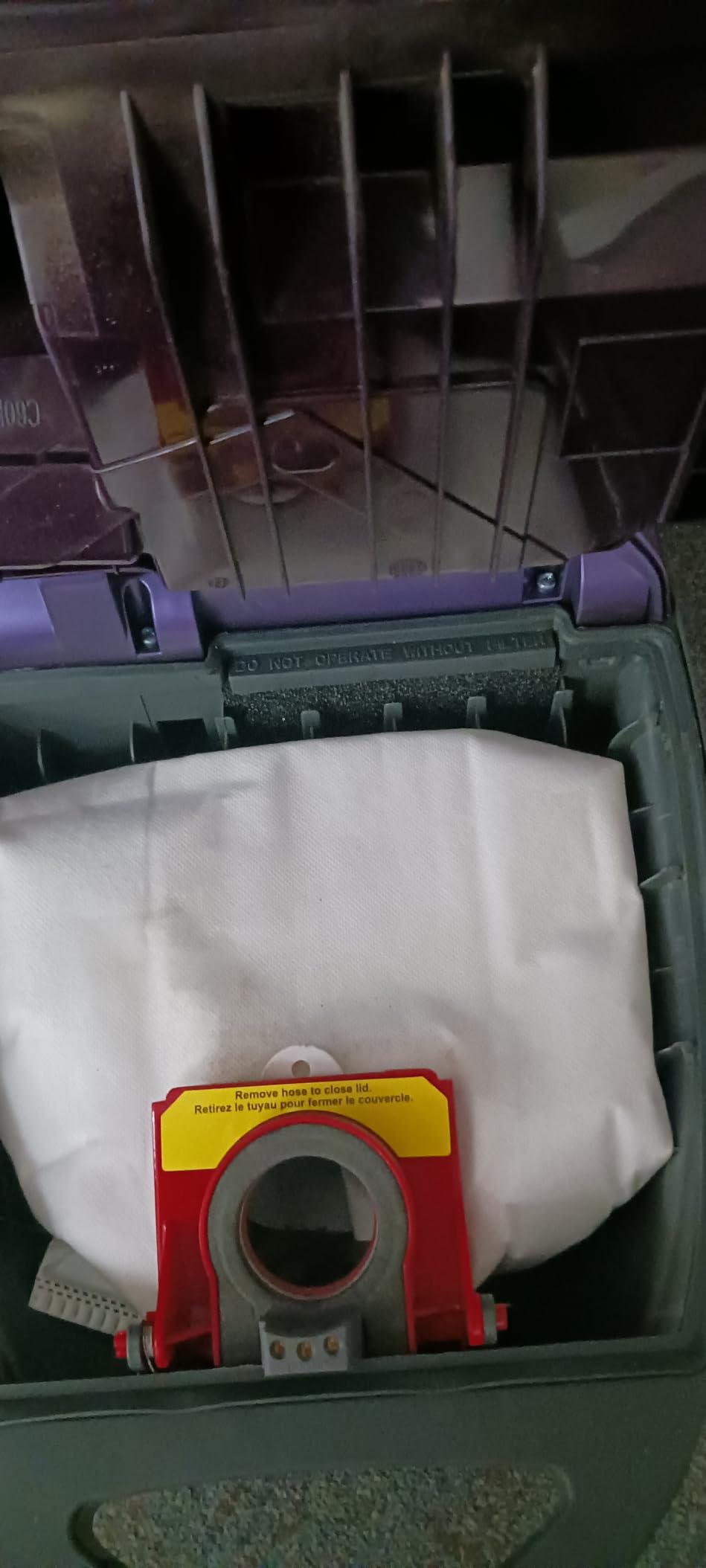 Kenmore 600 Series Pet Friendly Lightweight Bagged Canister Vacuum with Pet PowerMate, Pop-N-Go Brush, 2 Motors, HEPA Filter, Aluminum Telescoping Wand, Retractable Cord and 4 Cleaning Tools, Purple - Customer Photo 1