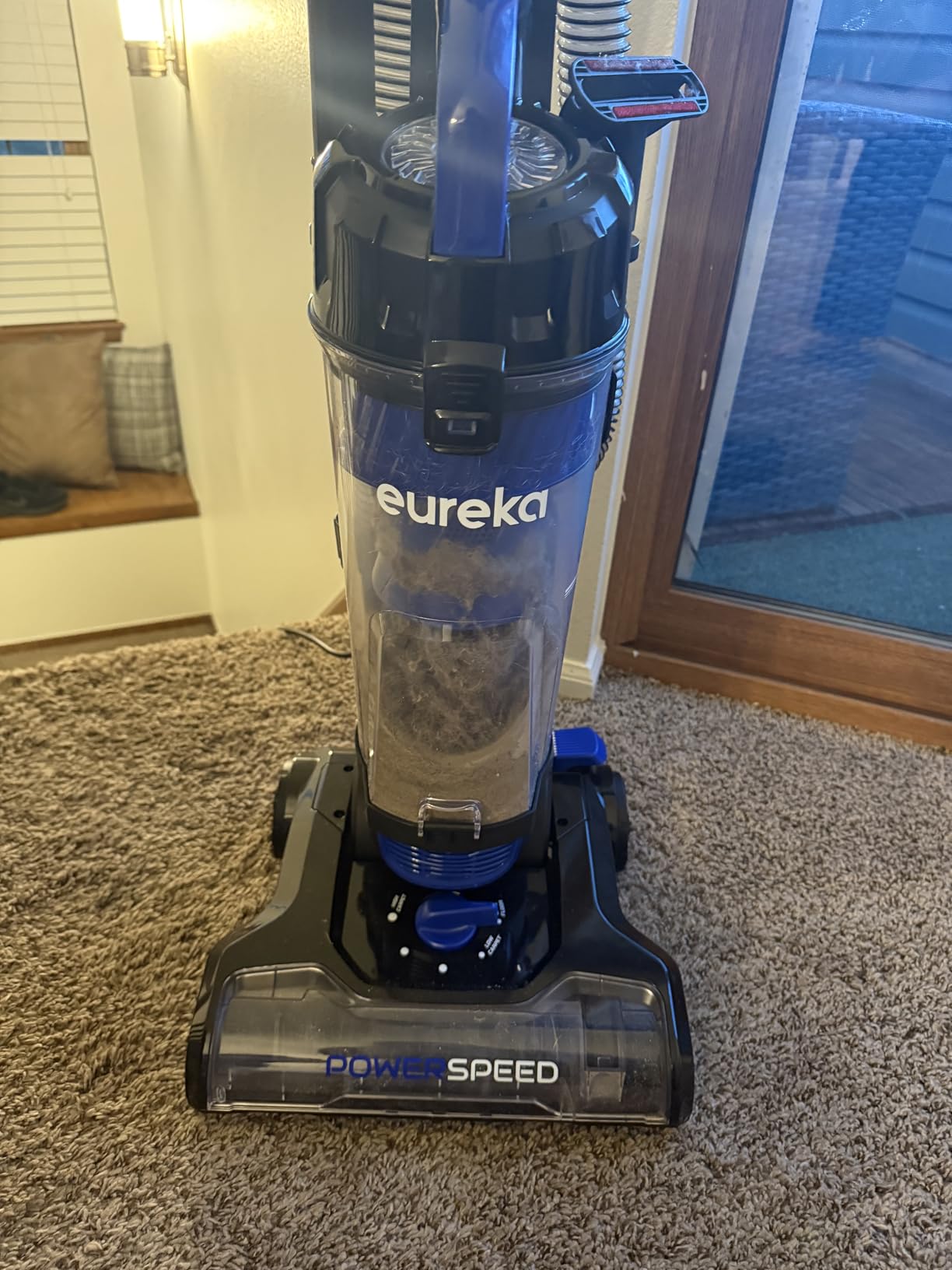 Eureka Lightweight Powerful Upright Vacuum Cleaner for Carpet and Hard Floor, PowerSpeed, New Model,Blue,black/New Model - Customer Photo 2