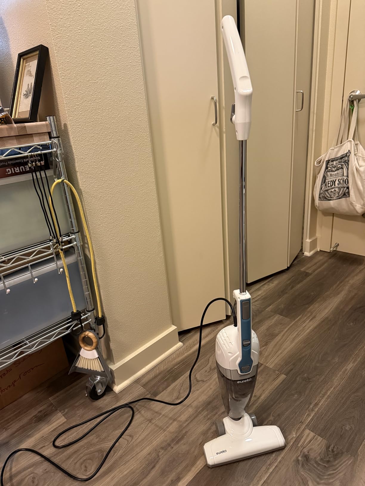 Eureka Corded Stick Vacuum Cleaner for Home Pet Hair, Lightweight Stick Vacuum Cleaner with Powerful Suction for Carpet Tile and Hard Floor, Aqua Blue, 3-in-1 Handheld Vac NES100 Customer Review Eureka Corded Stick Vacuum Cleaner for Home Pet Hair, Lightweight Stick Vacuum Cleaner with Powerful Suction for Carpet Tile and Hard Floor, Aqua Blue, 3-in-1 Handheld Vac NES100 - Customer Photo 4