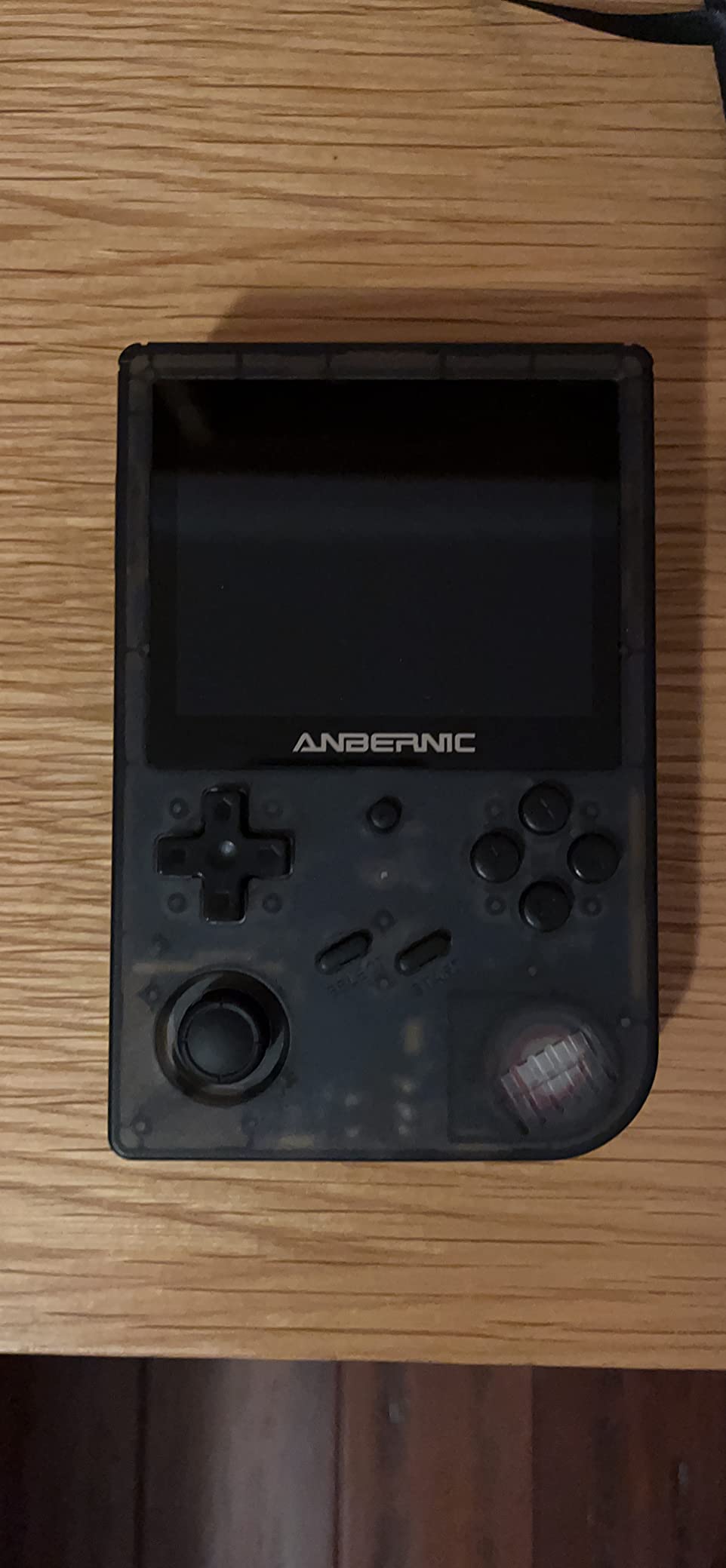 RG351V Handheld Game Console,Plug & Play Video Games Supports Double TF Extend 256GB,Portable Game Console 3.5 Inch IPS Screen 2521 Games (Transparent Black) - Customer Photo 2