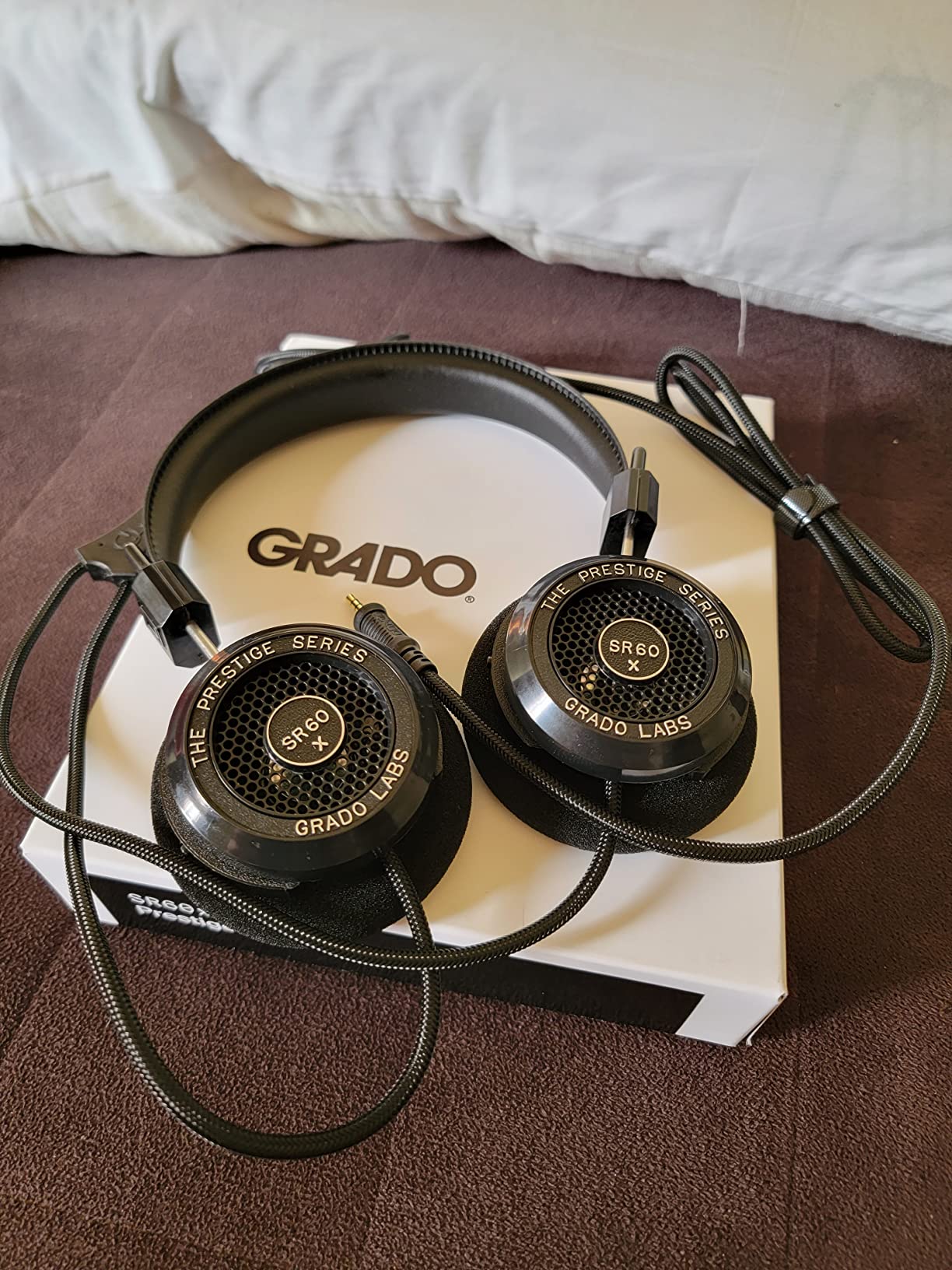 GRADO SR60x Prestige Series Wired Open-Back Headphones – Dynamic Over-Ear Headphones with 44mm Drivers, Lightweight Build, Hand-Assembled in Brooklyn – Audiophile Sound for Home & Studio - Customer Photo 1