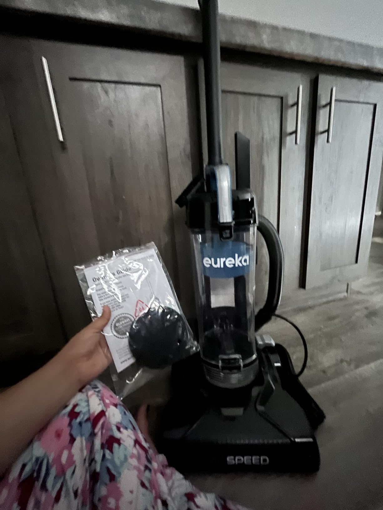 Eureka NEU10AE5 Powerful Bagless Upright Vacuum Cleaner Carpet and Floor, AirSpeed Ultra-Lightweight Vacuum Cleaner, w/ Replacement Filter, Blue - Customer Photo 3