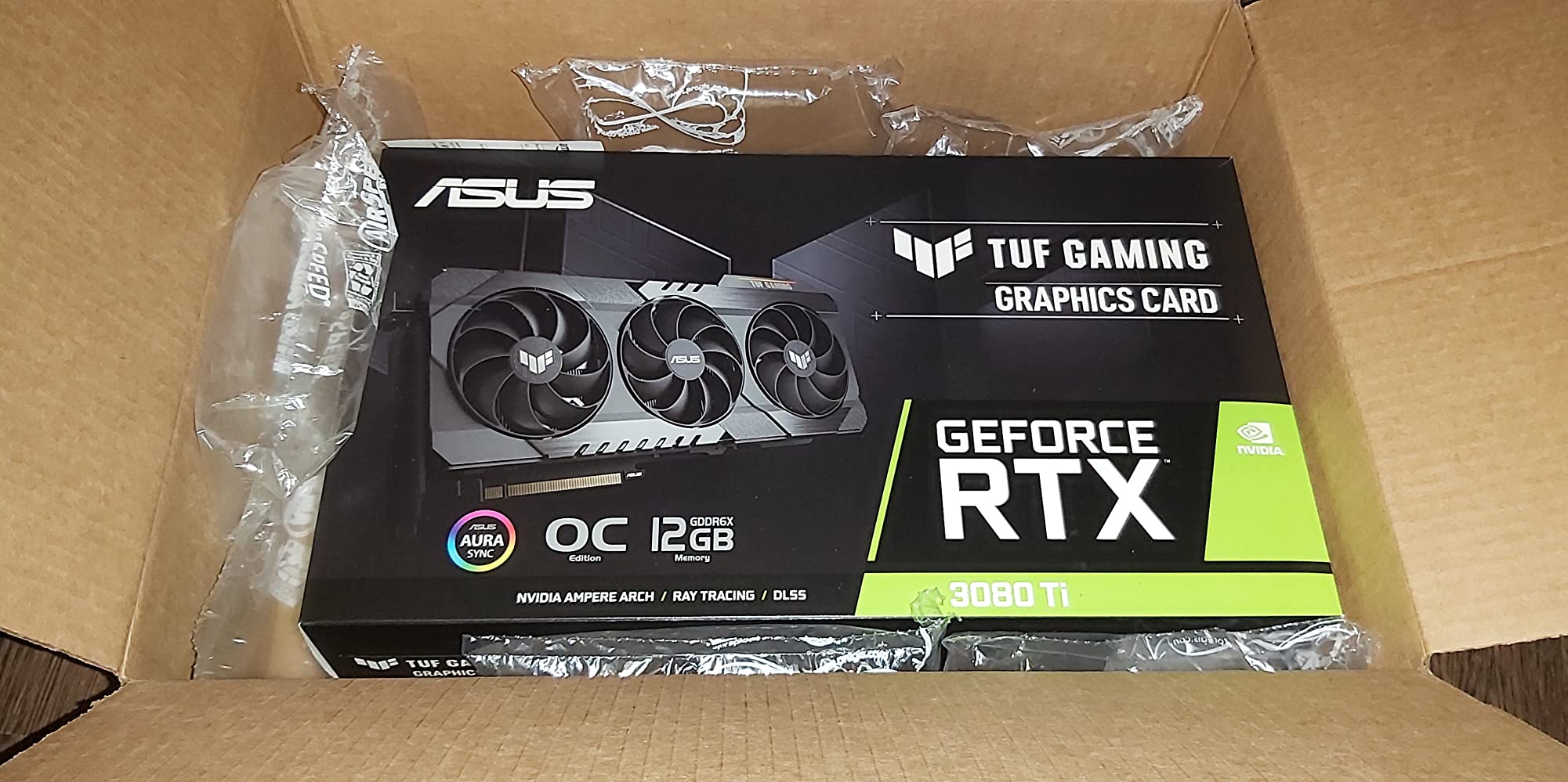 Asus TUF Gaming NVIDIA GeForce RTX 3080 Ti OC Edition Graphics Card (PCIe 4.0, 12GB GDDR6X, HDMI 2.1, DisplayPort 1.4a, Dual Ball Fan Bearings, Military-Grade Certification, GPU Tweak II) - Customer Photo 1