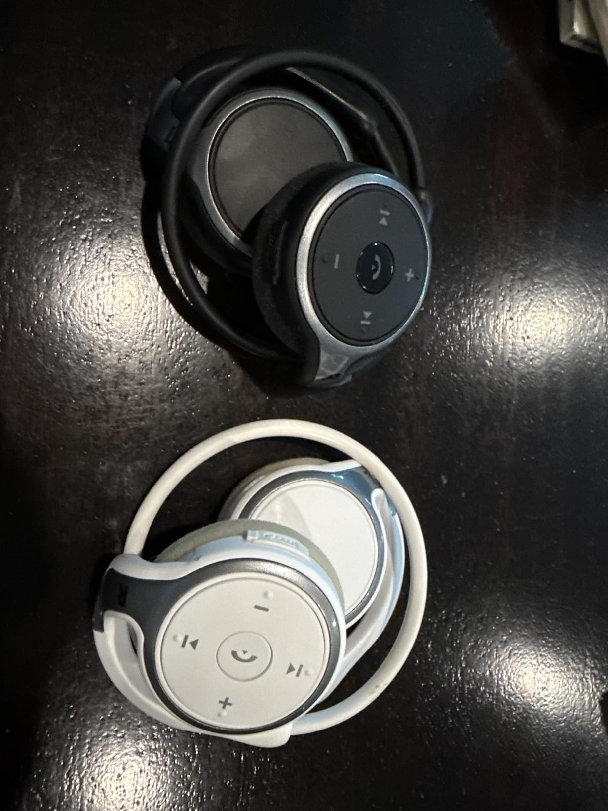 Small Bluetooth Headphones Wrap Around Head - Sports Wireless Headset with Built in Microphone and Crystal-Clear Sound, Foldable and Carried in The Purse, and 12-Hour Battery Life, Black - Customer Photo 1