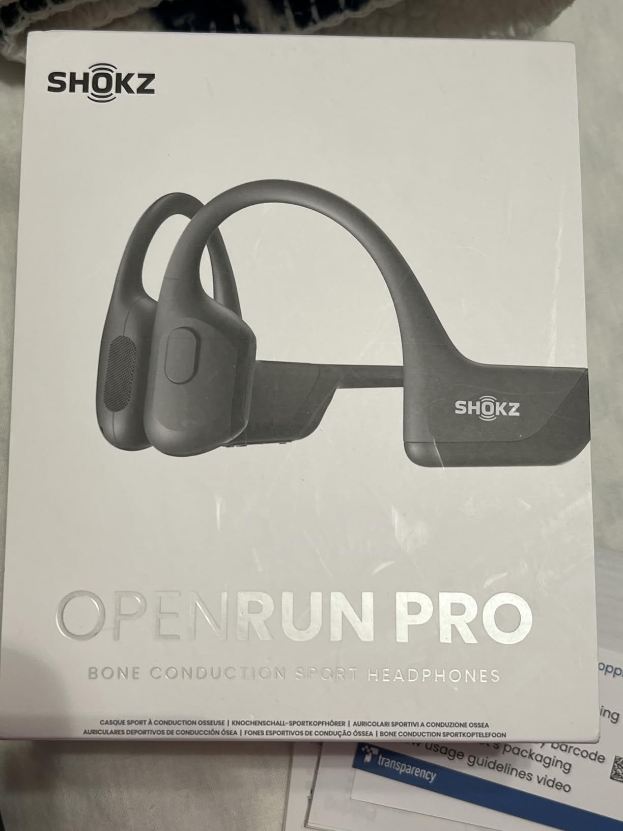 SHOKZ OpenRun Pro - Open-Ear Bluetooth Bone Conduction Sport Headphones, Sweat Resistant Wireless Earphones for Workouts and Running with Premium Deep Bass- Built-in Mic, with Hair Band, Black - Customer Photo 3