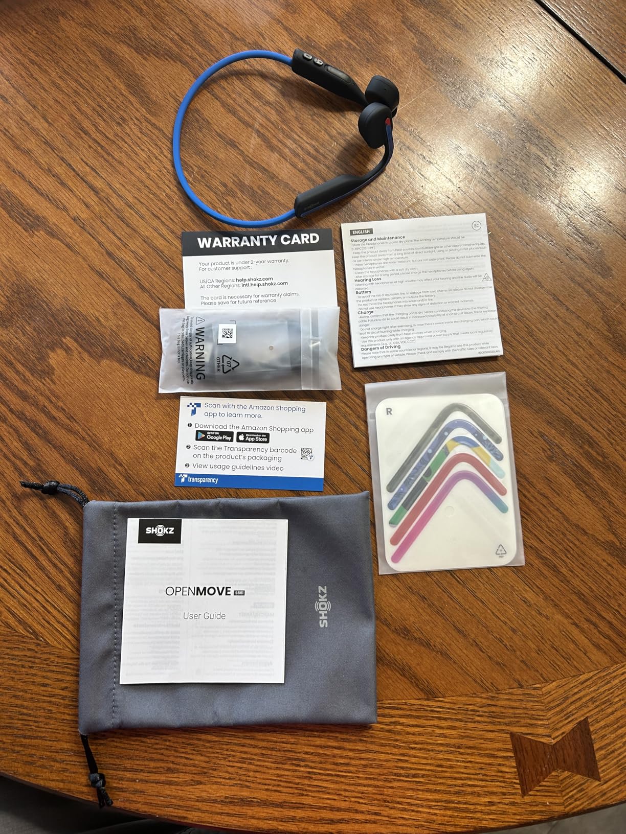 SHOKZ OpenMove - Open-Ear Bluetooth Sport Headphones, Bone Conduction Wireless Earphones, Sweatproof for Running and Workouts, with Sticker Pack, Grey - Customer Photo 1