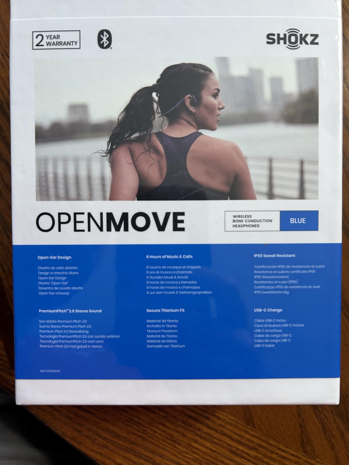 SHOKZ OpenMove - Open-Ear Bluetooth Sport Headphones, Bone Conduction Wireless Earphones, Sweatproof for Running and Workouts, with Sticker Pack, Grey - Customer Photo 1