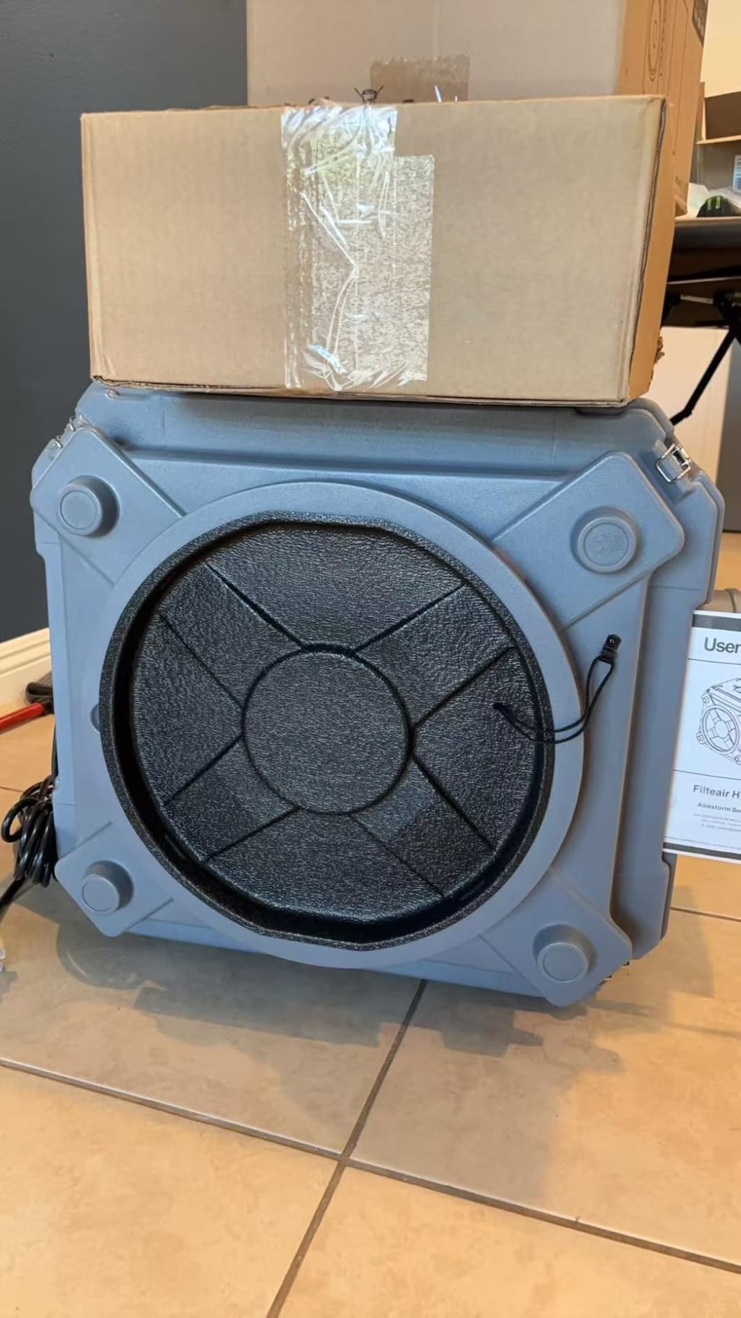 Abestorm Air Scrubber 4 Stage with UV-C Light, HEPA/Activated Carbon Filter, MERV-10 Filter, Industrial Commercial Air Scrubbers Negative Air Machine Cleaner, 550CFM Airflow, V2 - Customer Photo 1