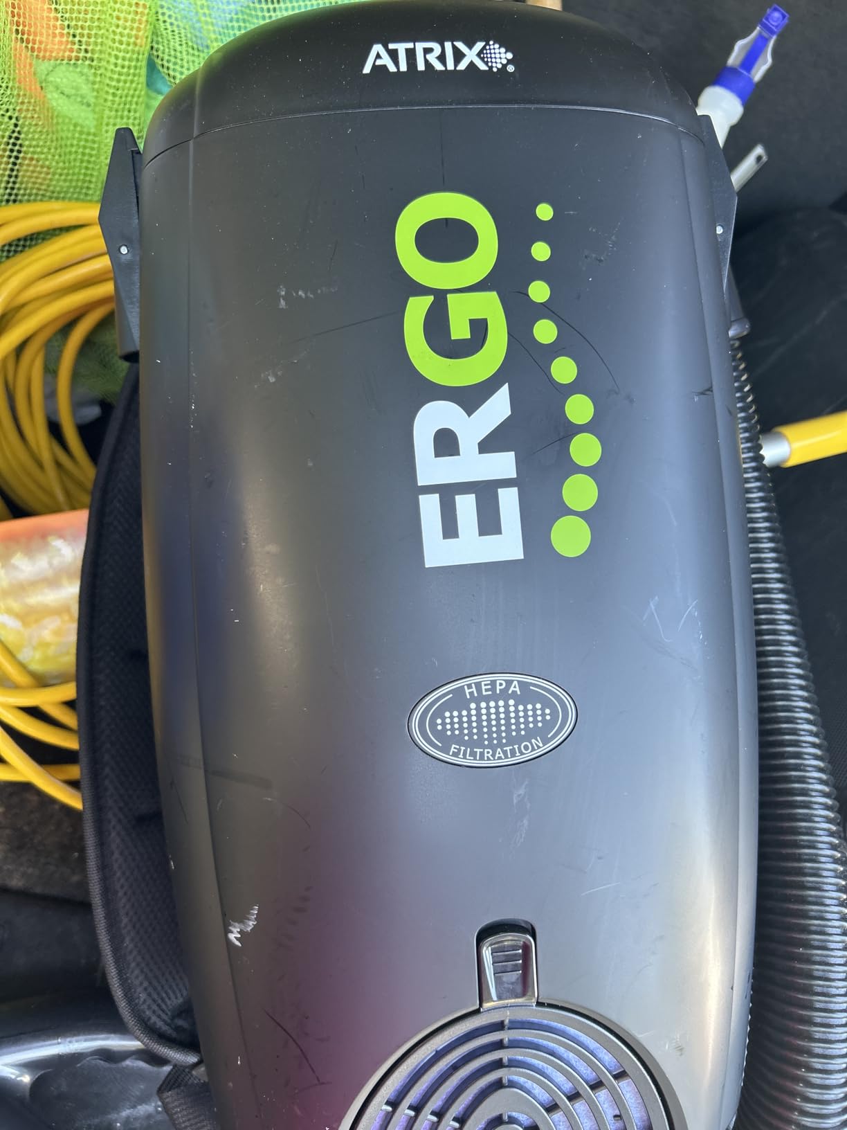 Atrix VACBP10 Ergonomic Backpack Vacuum Cleaner, Premium Bundle with 10 Filters - 8-Quart HEPA Filter, 1400W Portable Small Vacuum for Mixed-Use - Including: 6' Hose, Blower Nozzles, Wand, Brushes - Customer Photo 2